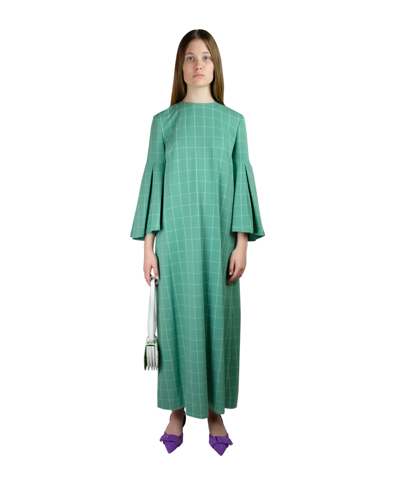 Sara Battaglia Salvia Dress - Salvia