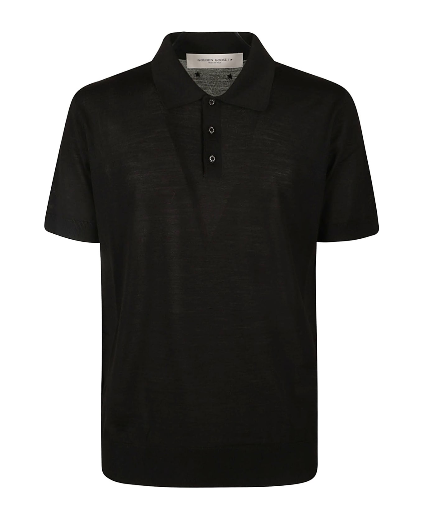 Golden Goose Short-sleeved Polo Shirt - Black