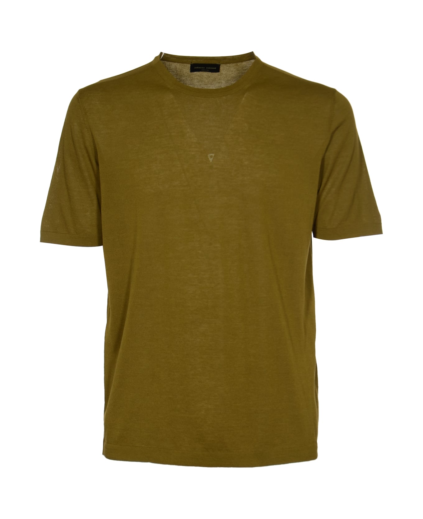 Roberto Collina Round Neck Slim Plain T-shirt - Military