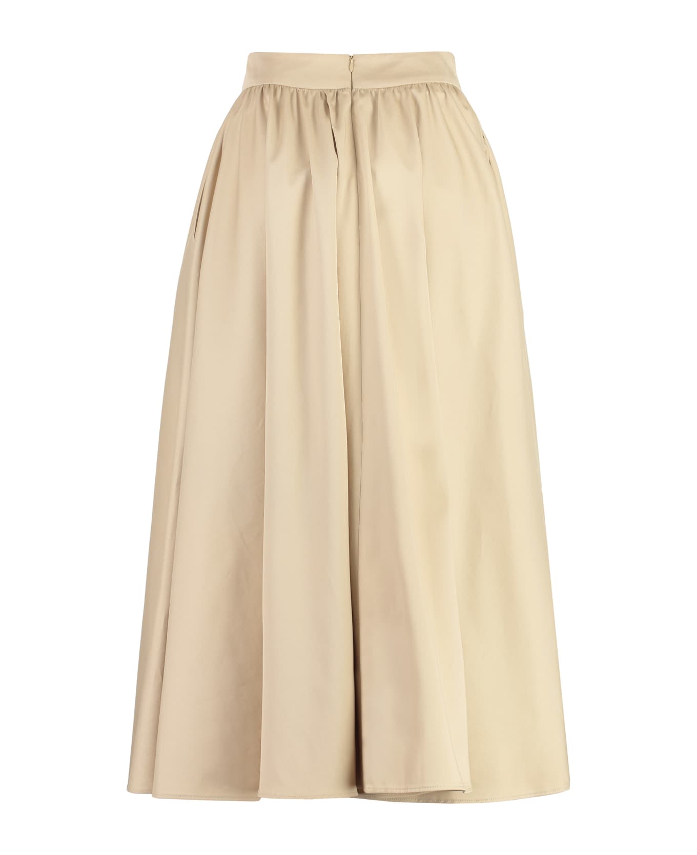 Patou Cotton Midi Skirt - Beige