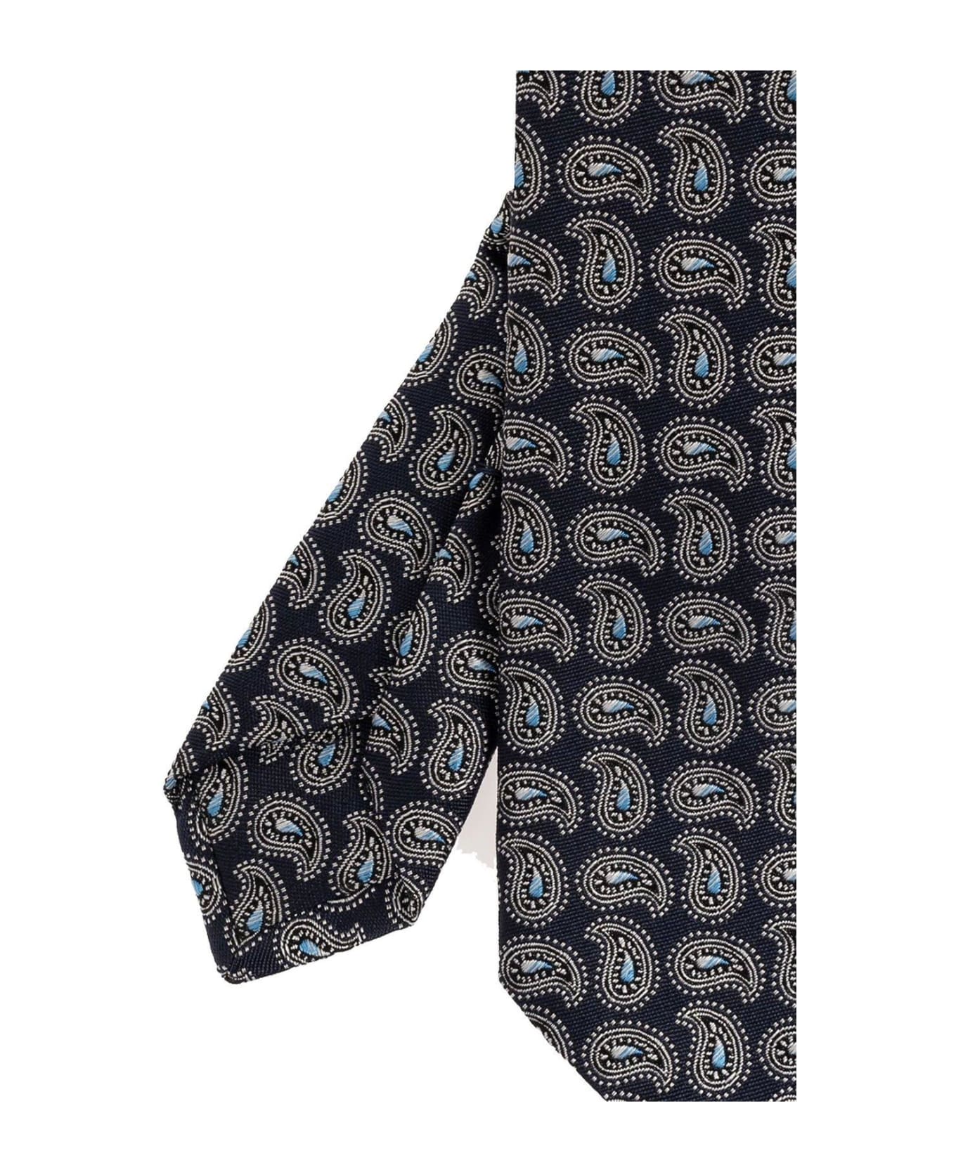 Etro Patterned Tie - Blue ネクタイ