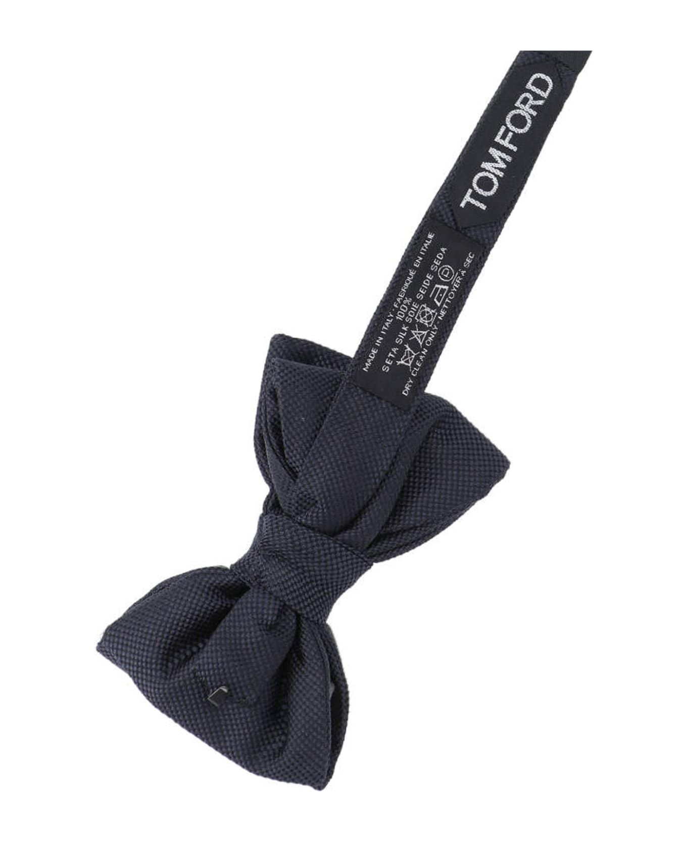 Tom Ford Silk Bow Tie - Blue ネクタイ