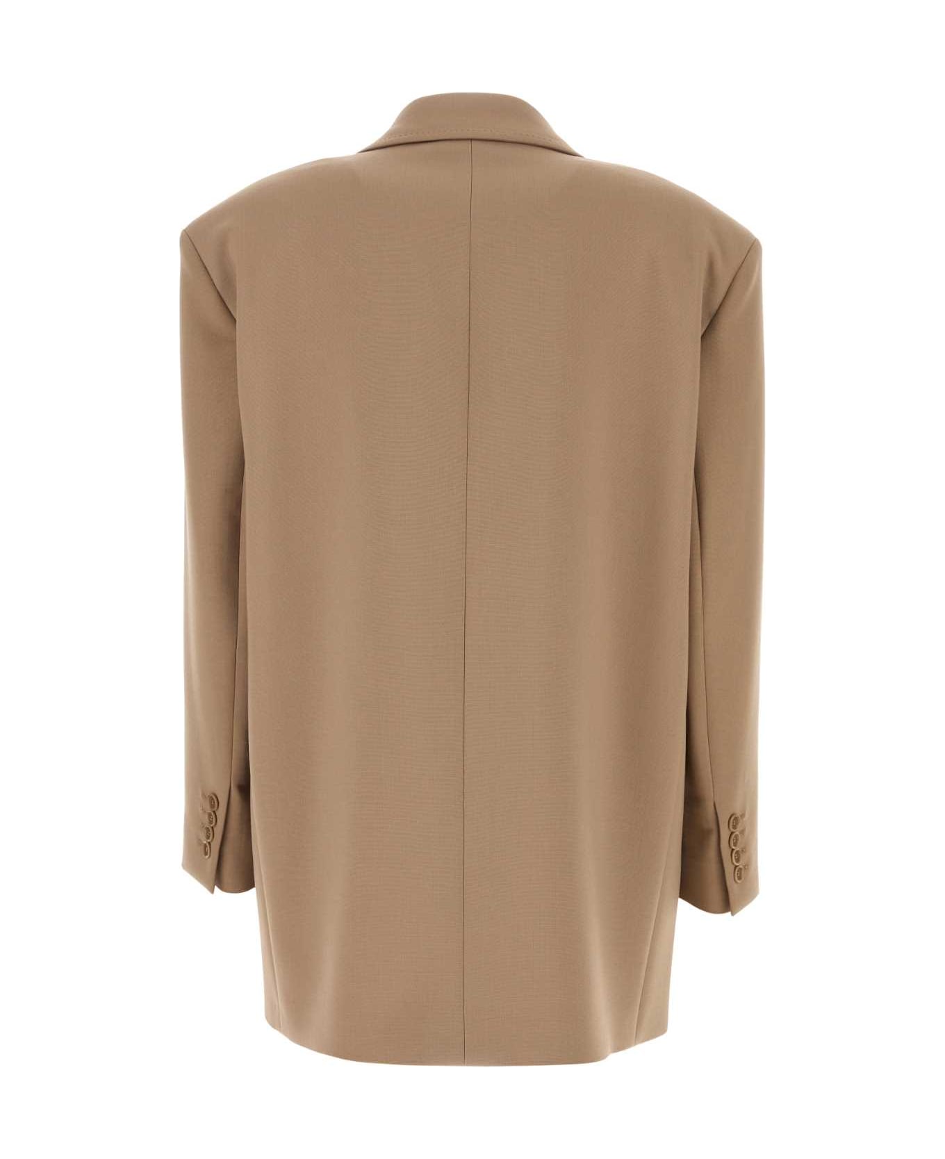 Max Mara Khaki Stretch Wool Blazer - BLU MARINO