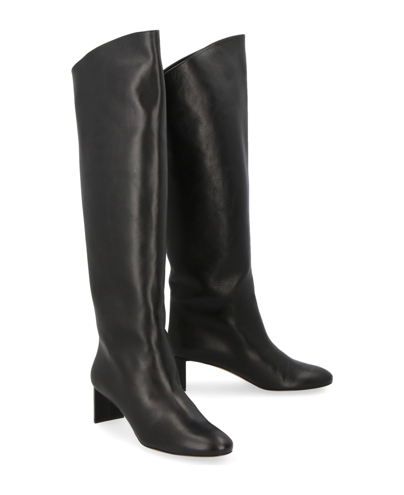 Maison Skorpios Adry Leather Boots - black