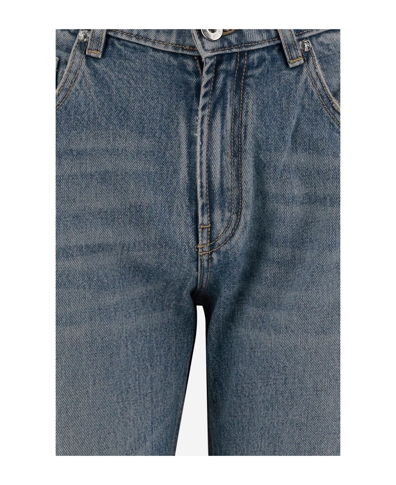 Blumarine Washed Effect Jeans - Denim