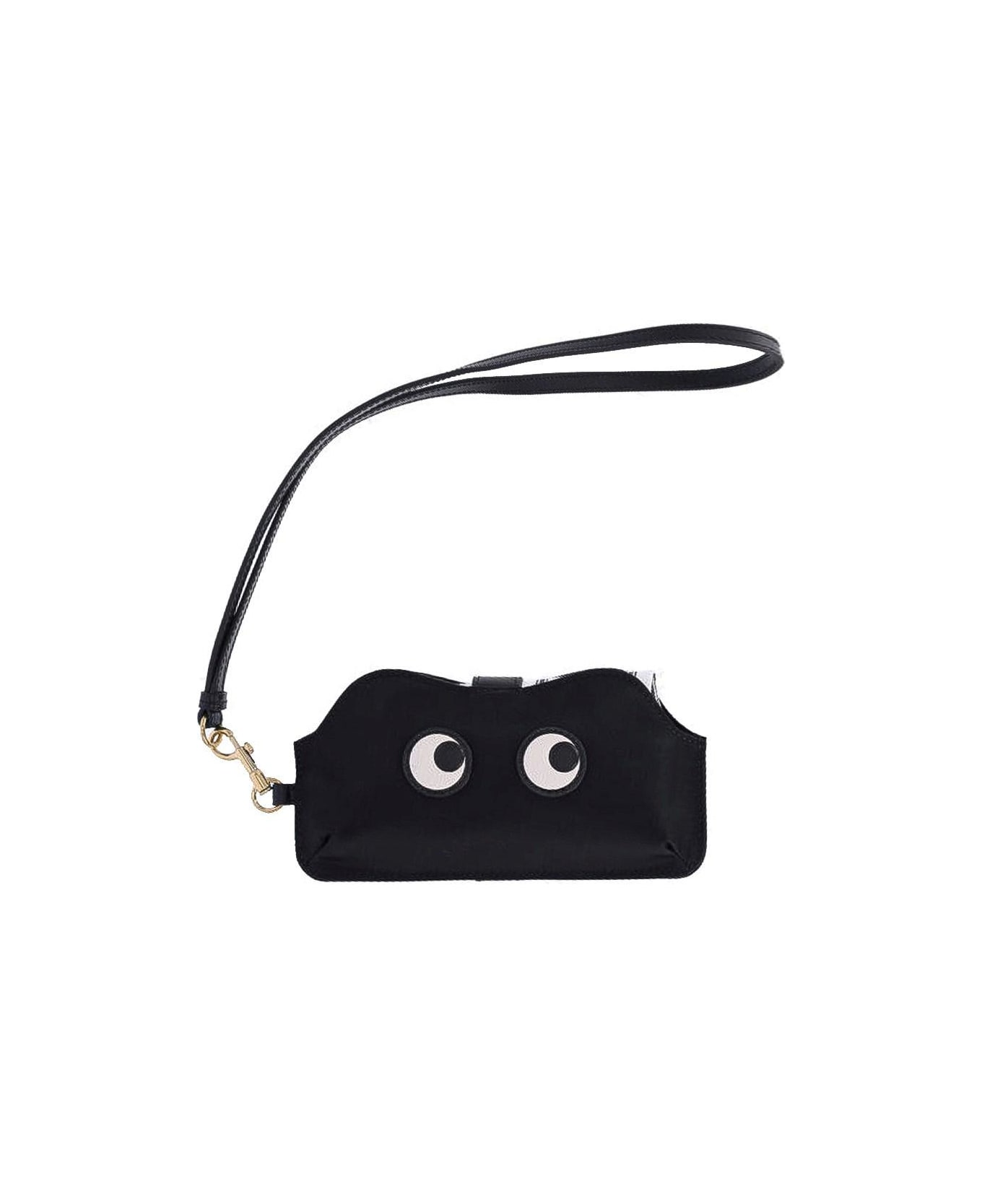 Anya Hindmarch 'eyes' Glasses Case - BLACK