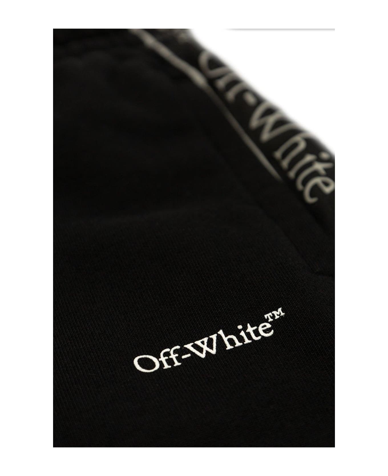 Off-White Bookish Logo Band Drawstring Track Pants - Black