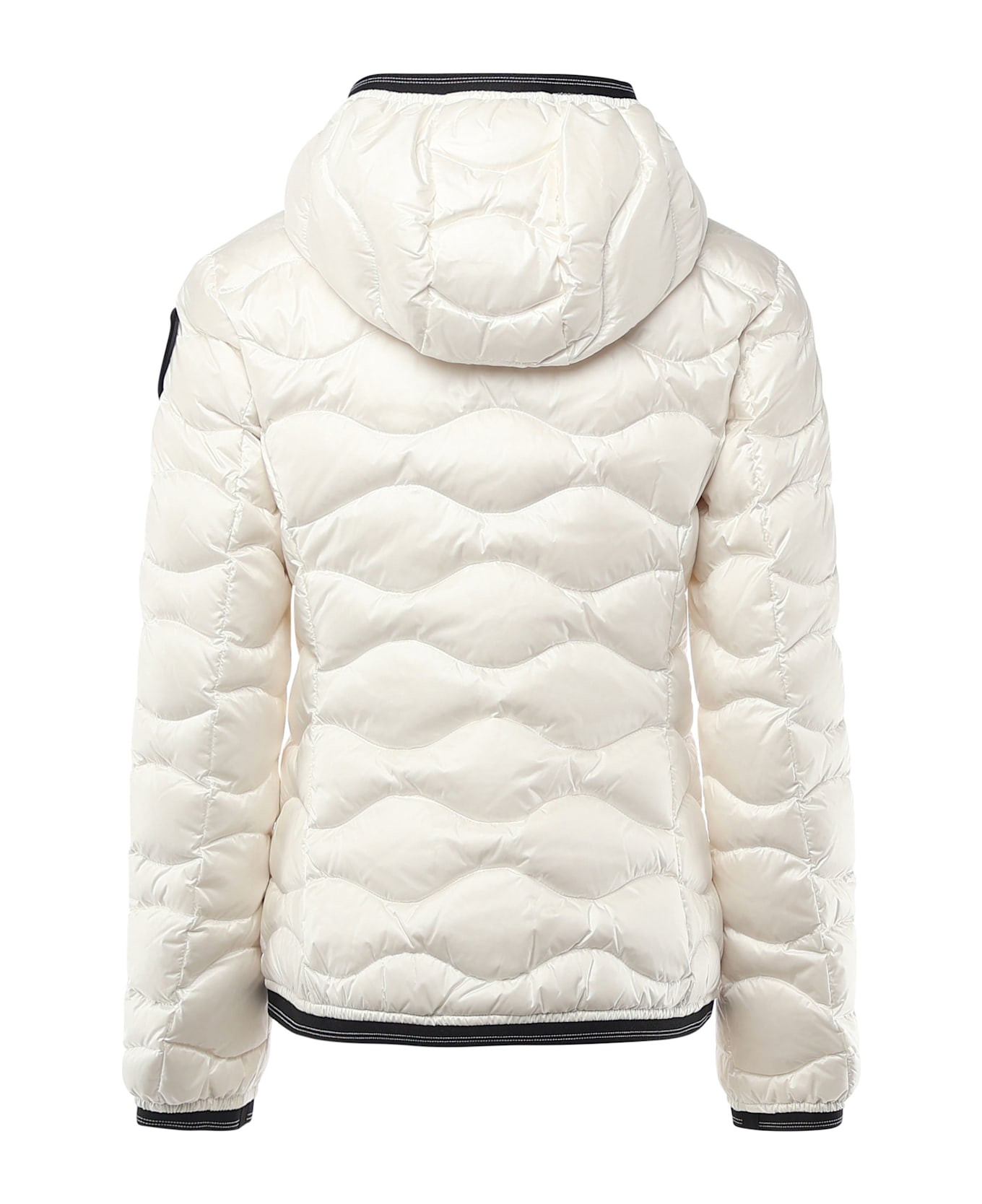 Blauer Wave Pattern Down Jacket Camelia - White