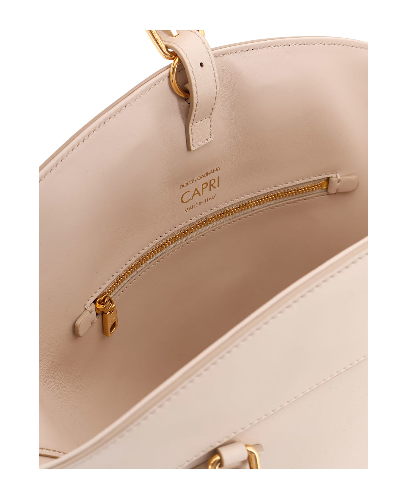 Dolce & Gabbana Coffa Capri Leather Shoulder Bag | italist