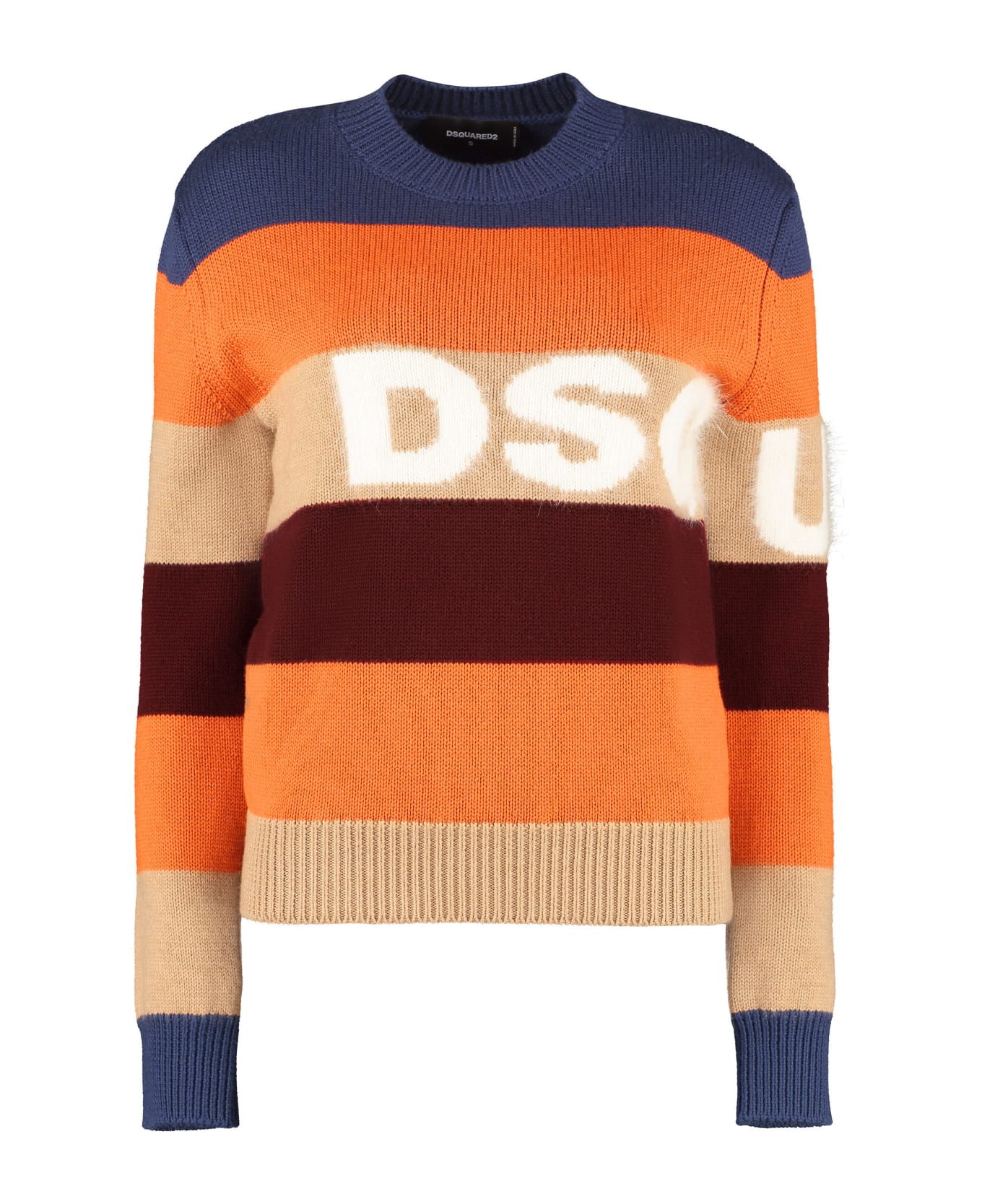Dsquared2 Striped Wool Pullover - Multicolor ニットウェア