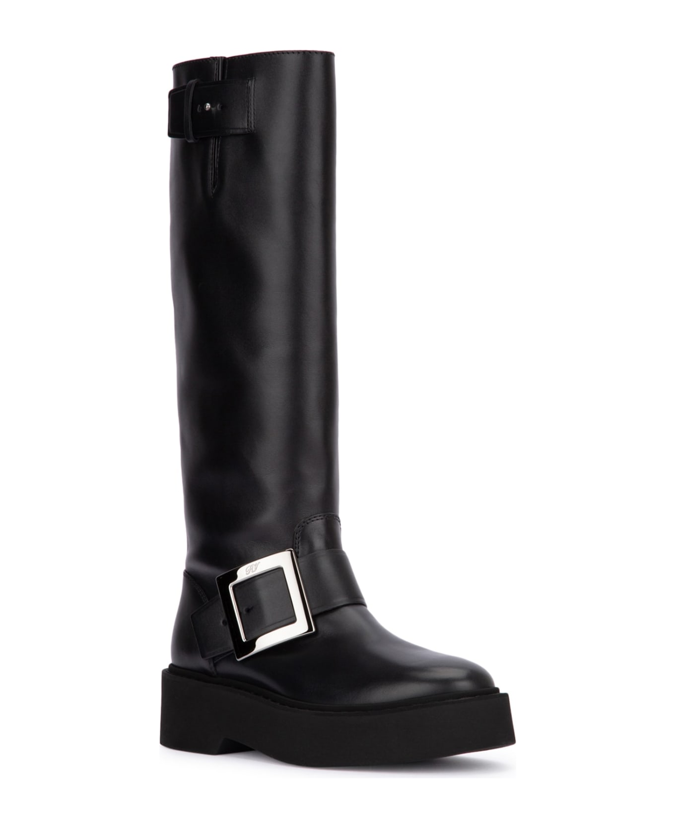 Roger Vivier Viv Rangers High Metal Bikers Boots - NERO