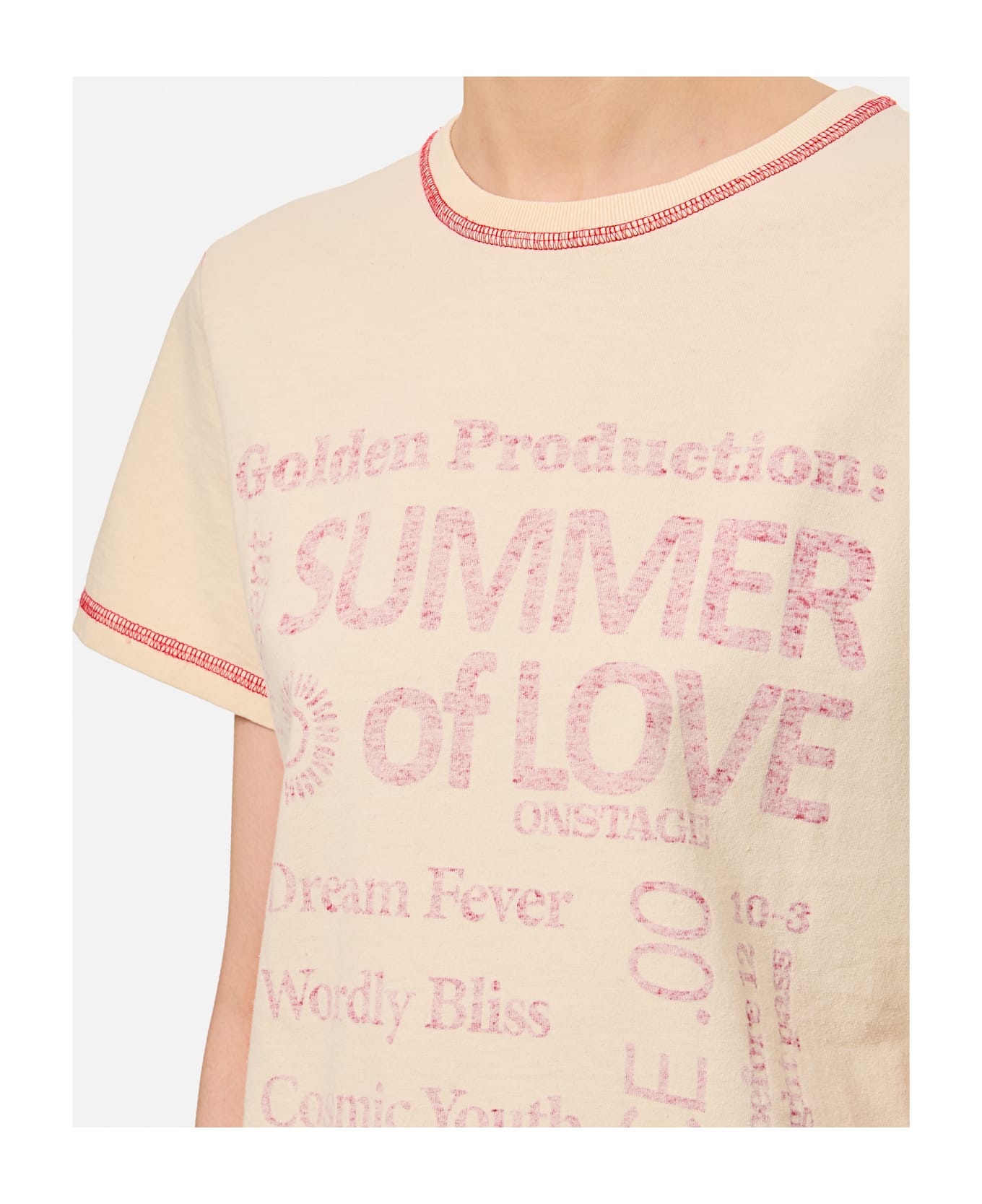Golden Goose T-shirt - SHORTBREAD/HAUTE RED