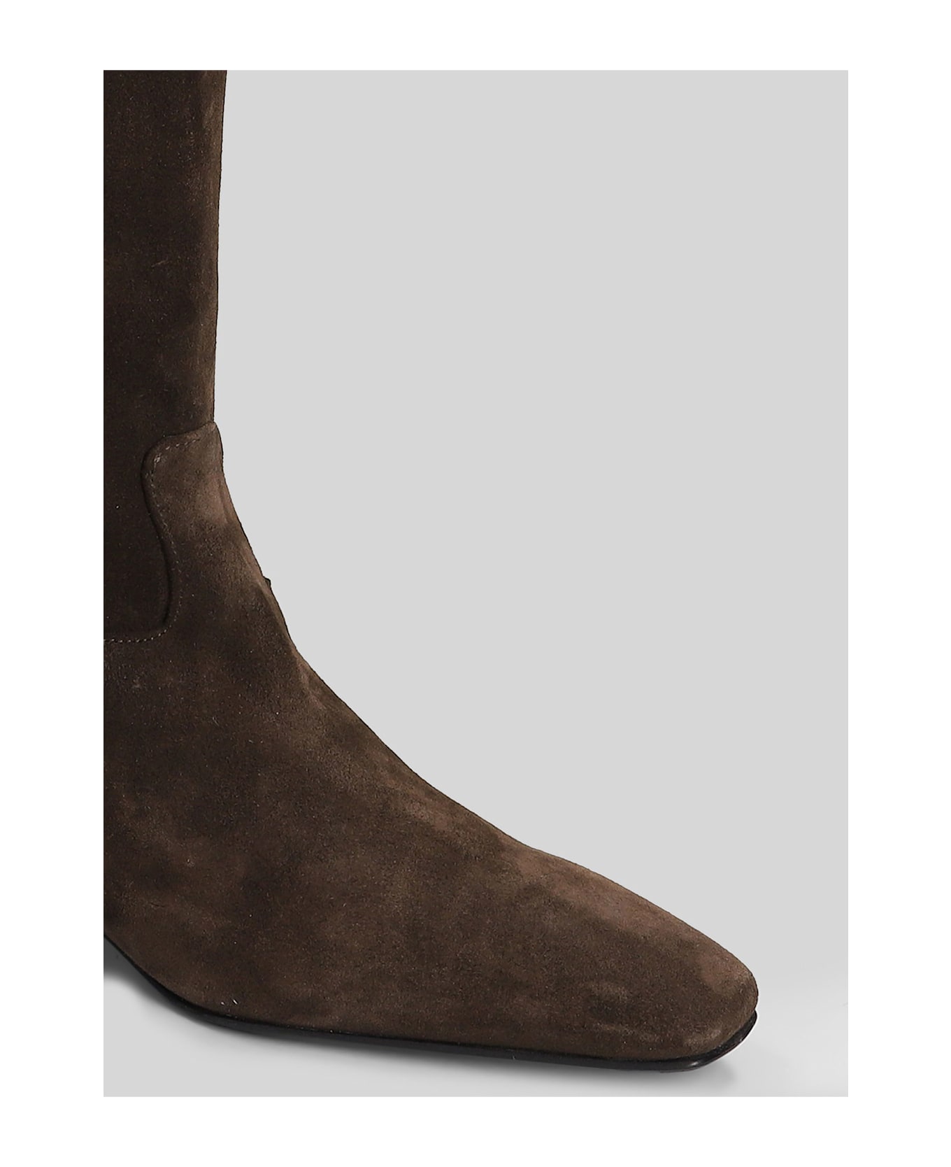 Fabio Rusconi Low Heels Boots In Taupe Suede - taupe