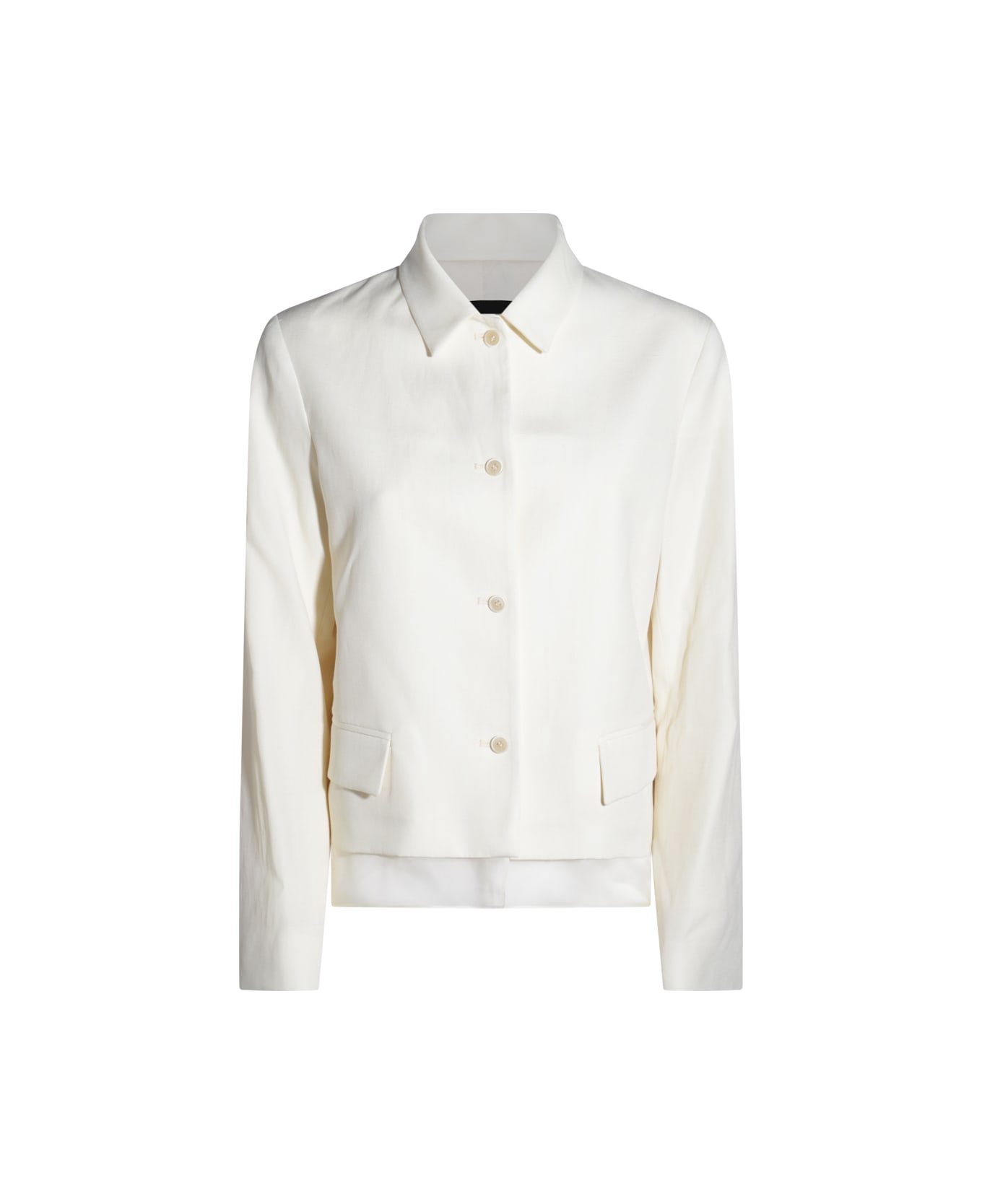 Fabiana Filippi White Wool Casual Jacket - VANIGLIA