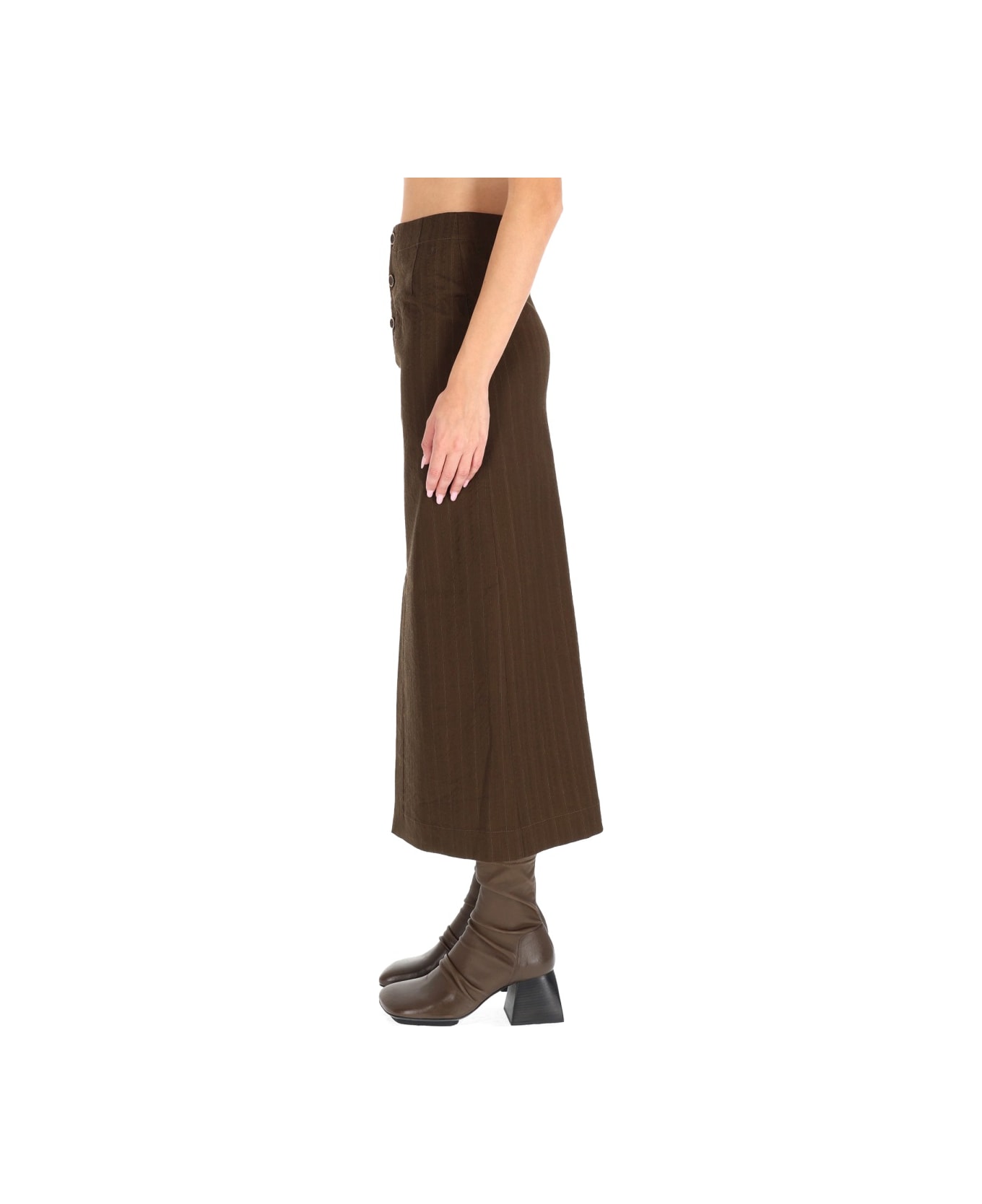 Uma Wang Midi "gad" Skirt - BROWN スカート