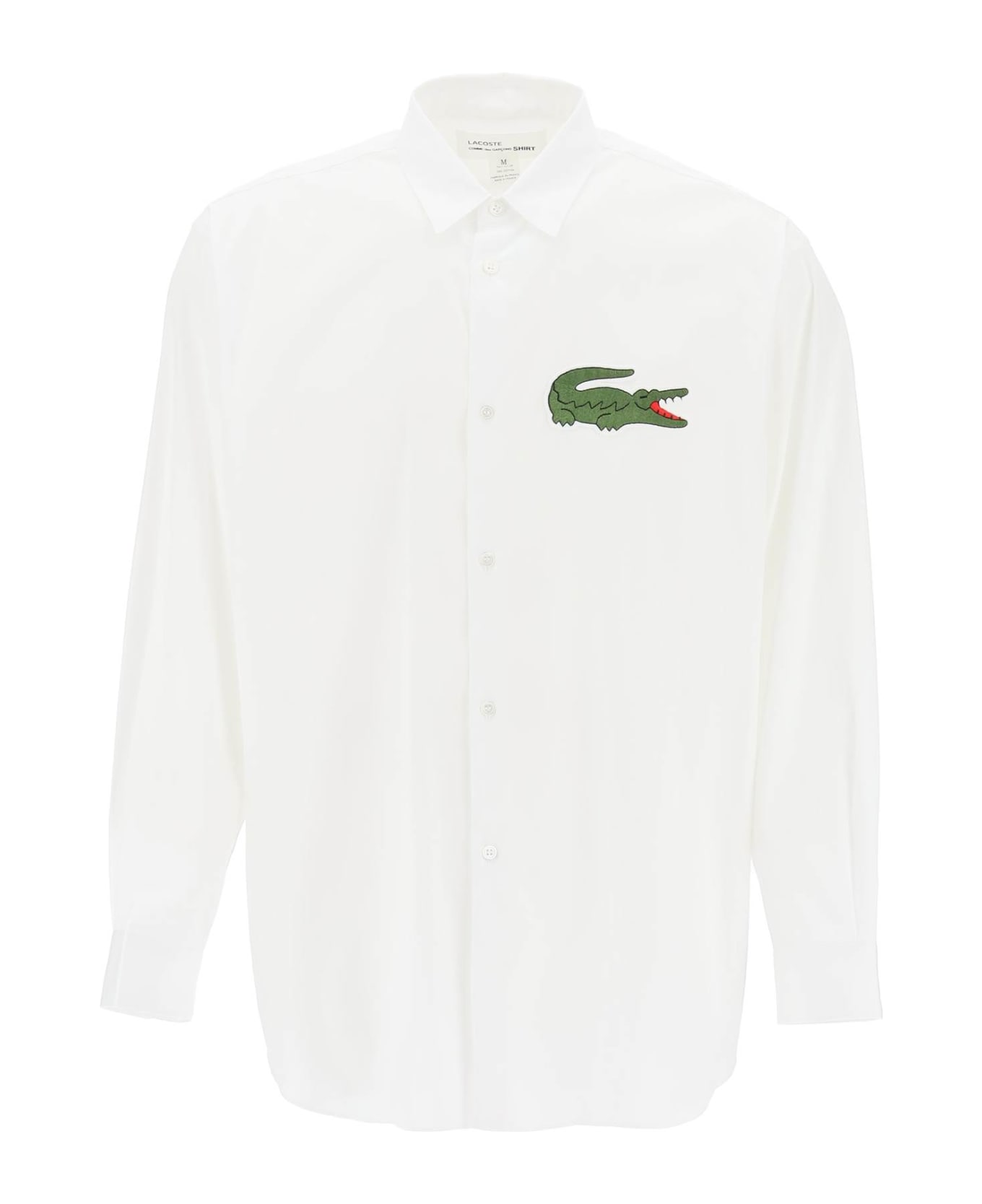 Comme des Garçons Shirt X Lacoste Oversized Shirt With Maxi Patch - WHITE (White)