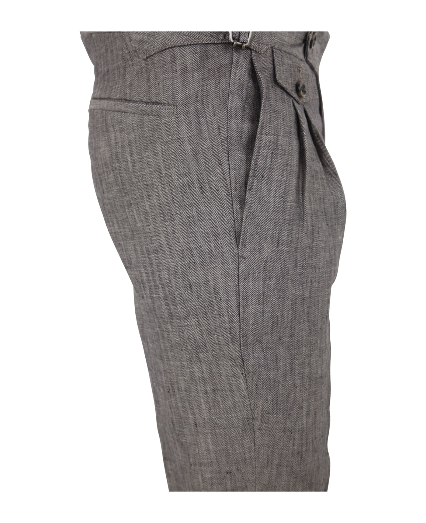 Barba Napoli Parma Trousers With Two Pences - Sand