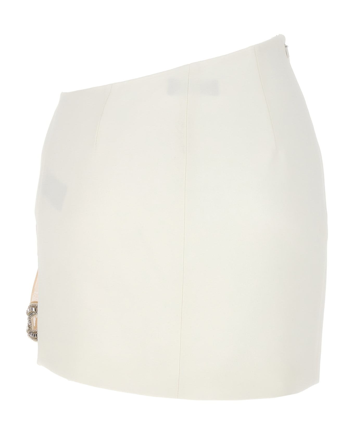 David Koma '3d Crystal Chain Mini' Skirt - White