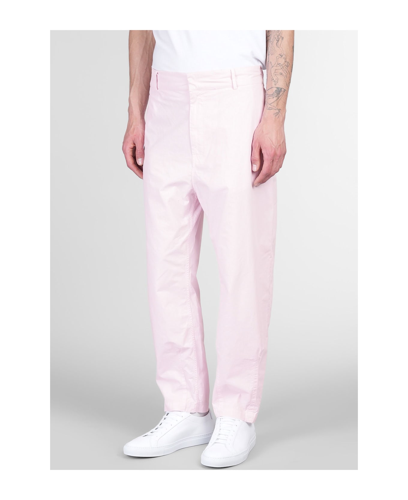 Mauro Grifoni Pants In Rose-pink Cotton - rose-pink