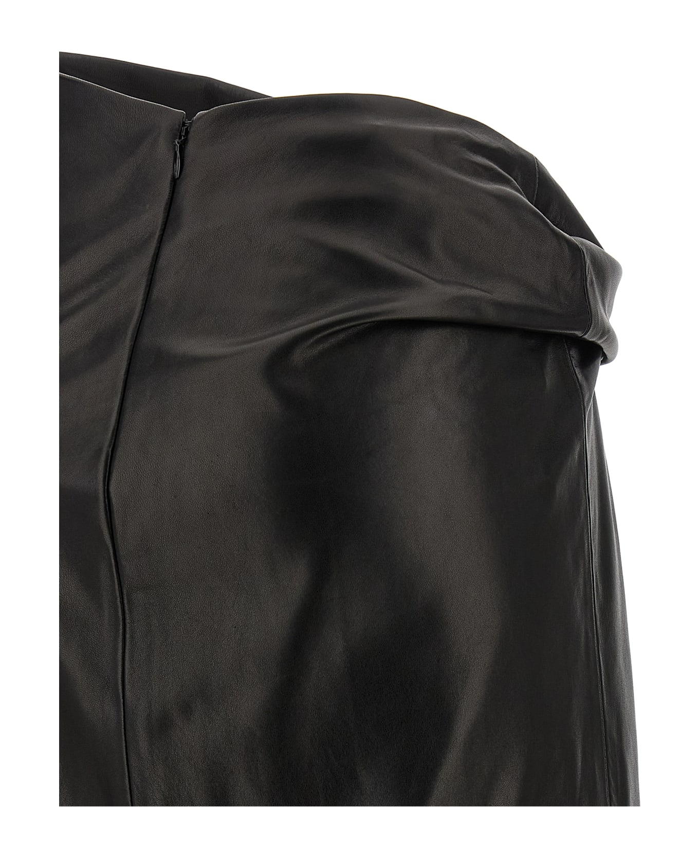 Alberta Ferretti Plongé Nappa Skirt - Black   スカート