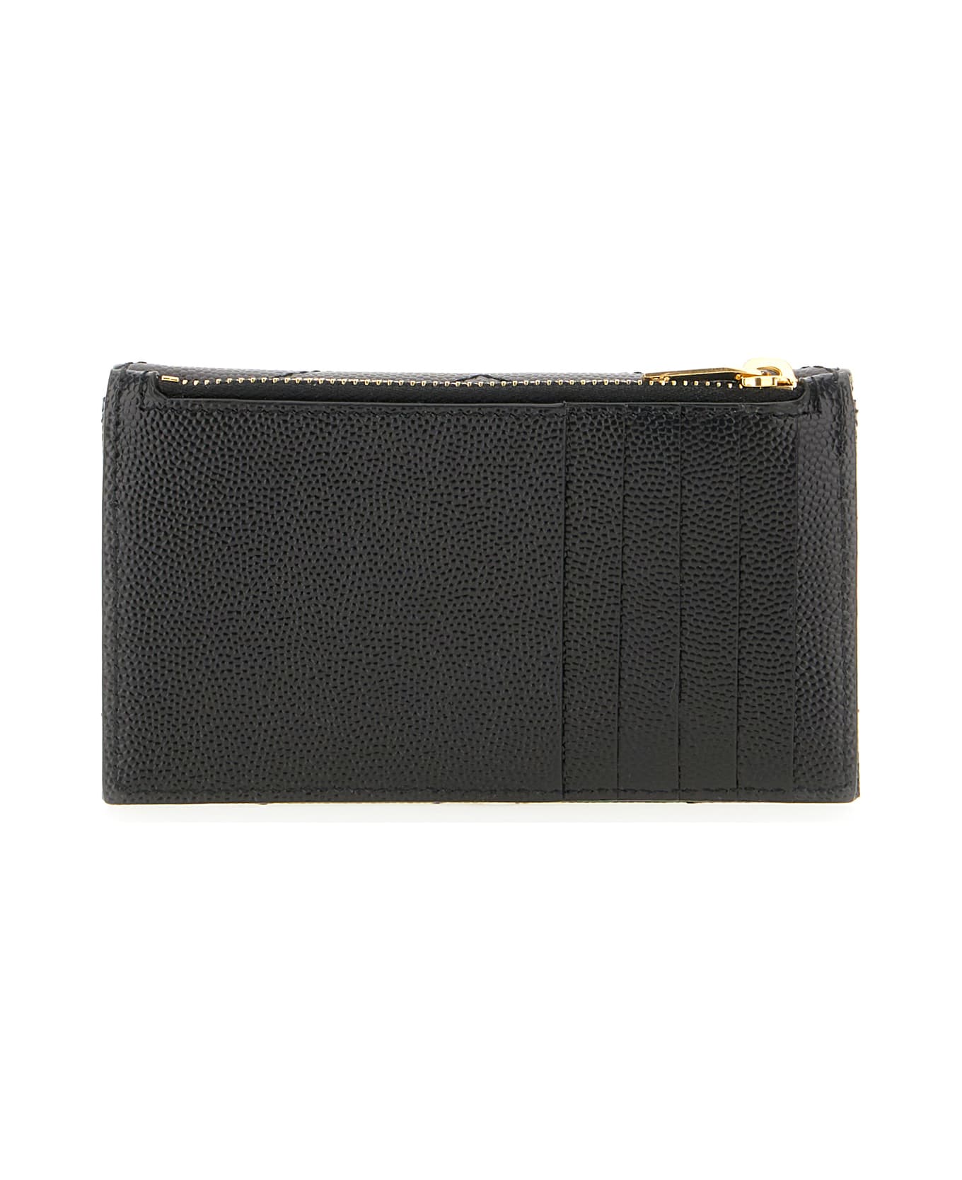 Saint Laurent Black Leather Card Holder - Nero