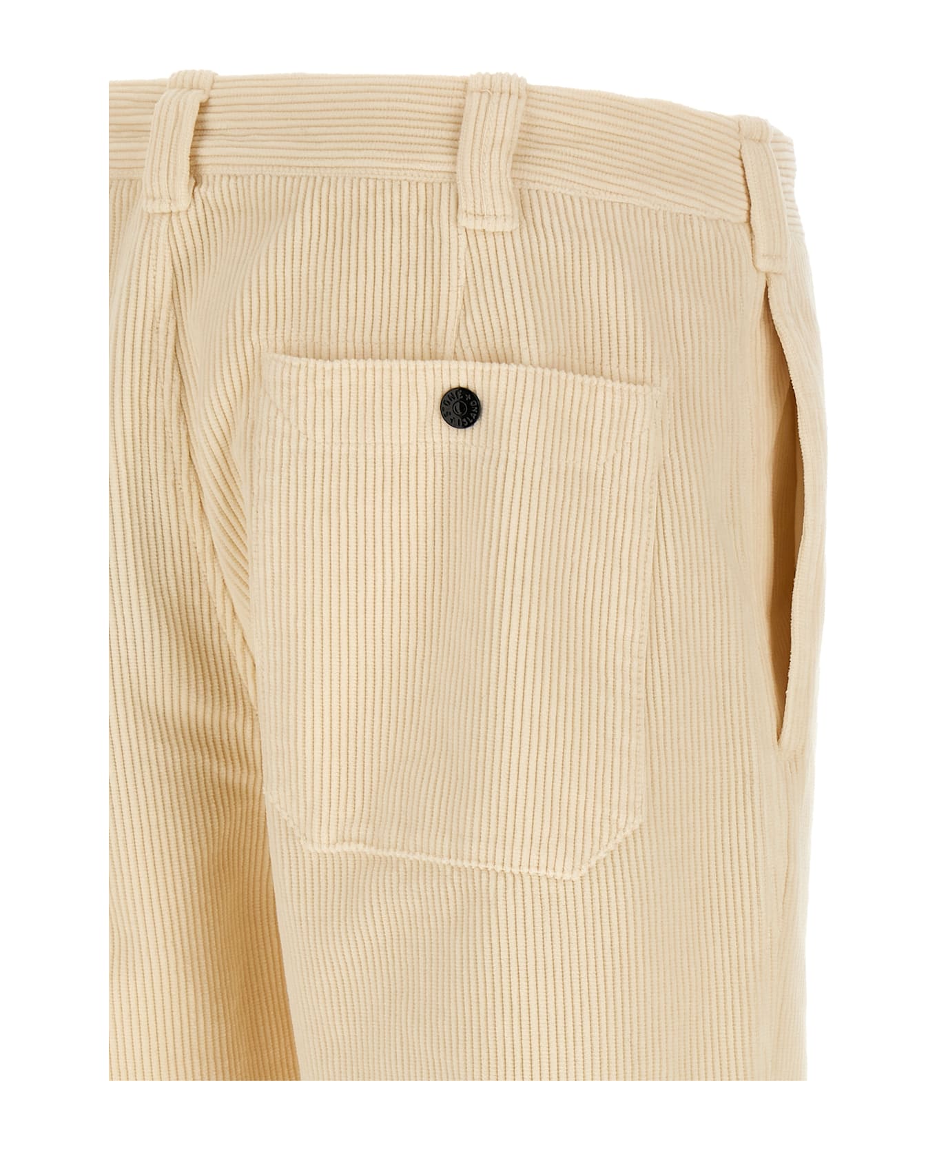 Stone Island Velvet Cargo Pants - Beige