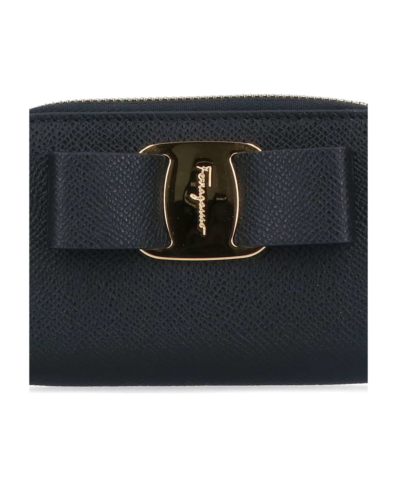 Ferragamo 
fiocco Vara
 Business Card Holder - Black  