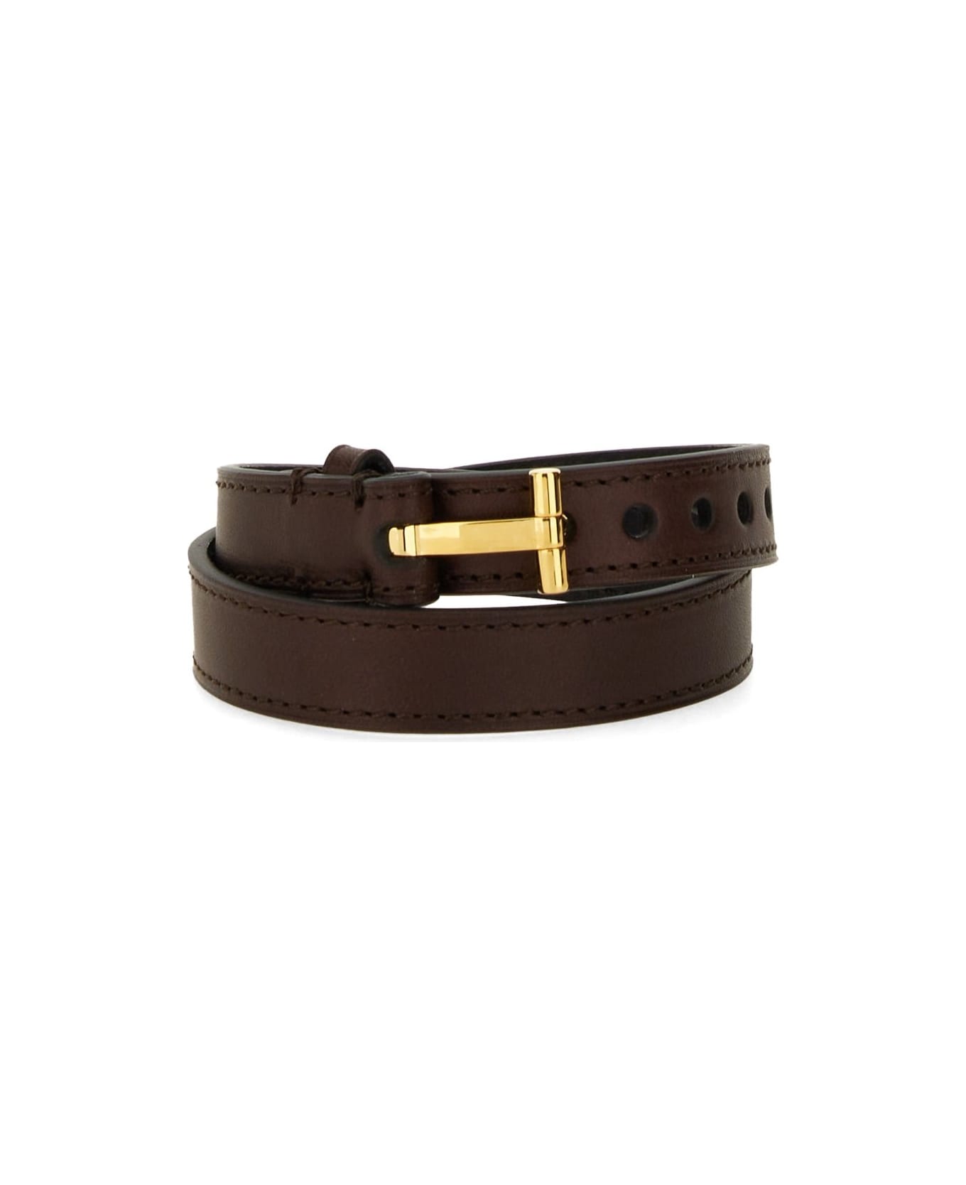 Tom Ford T-buckle Fastened Bracelet - BROWN