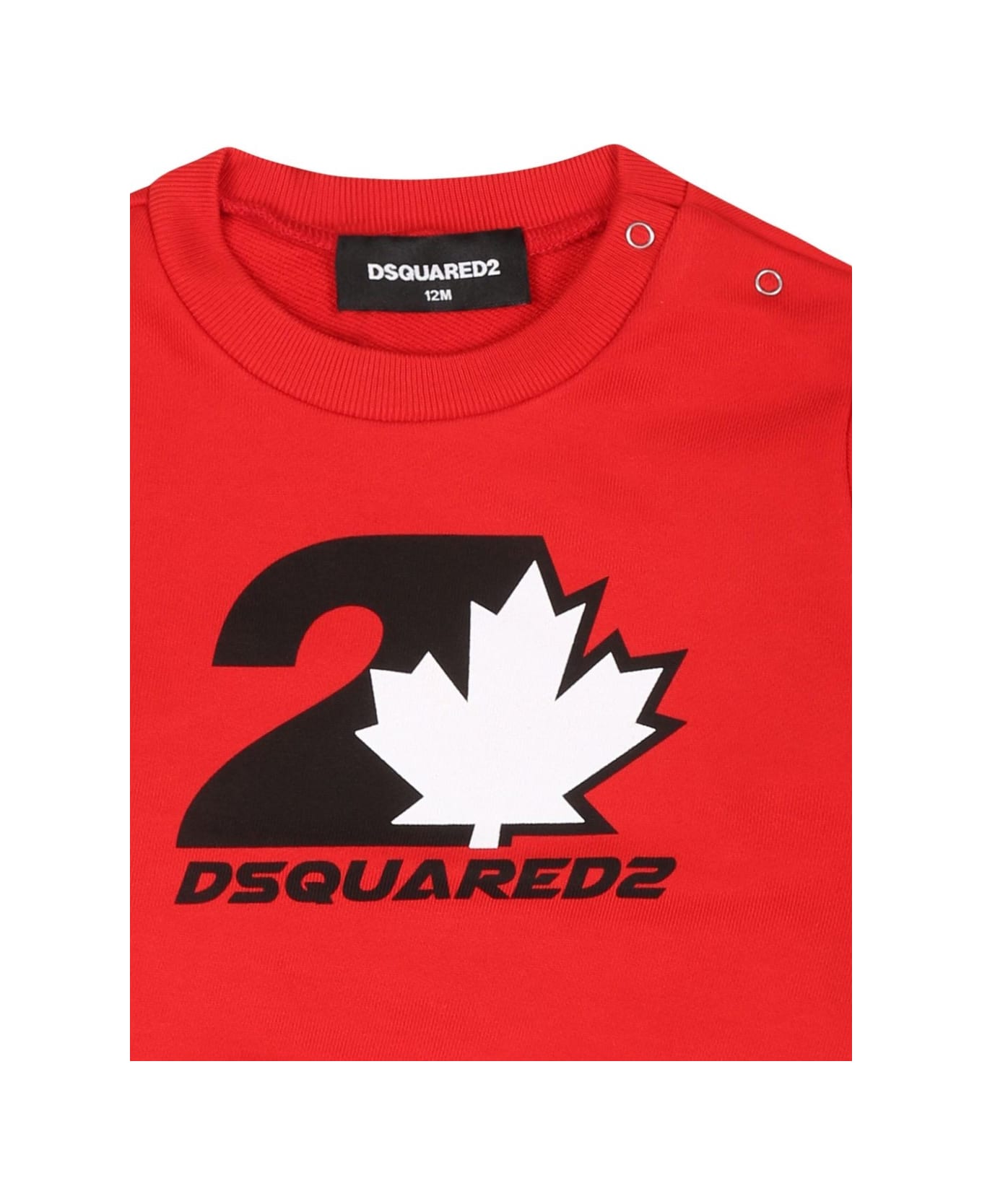 Dsquared2 Felpa Con Stampa - Red