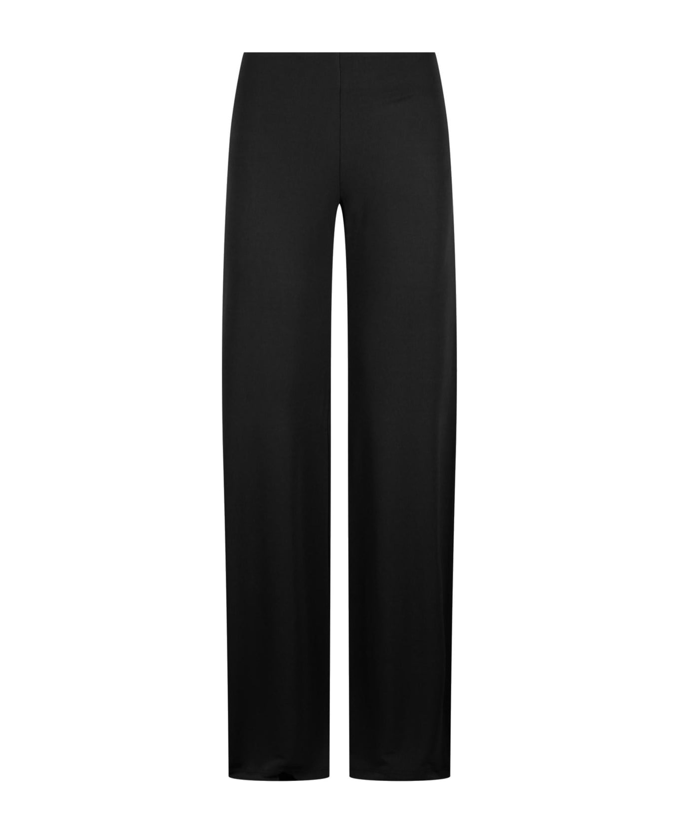 Alberta Ferretti Elasticated Waistband Wide-leg Cady Trousers - Black