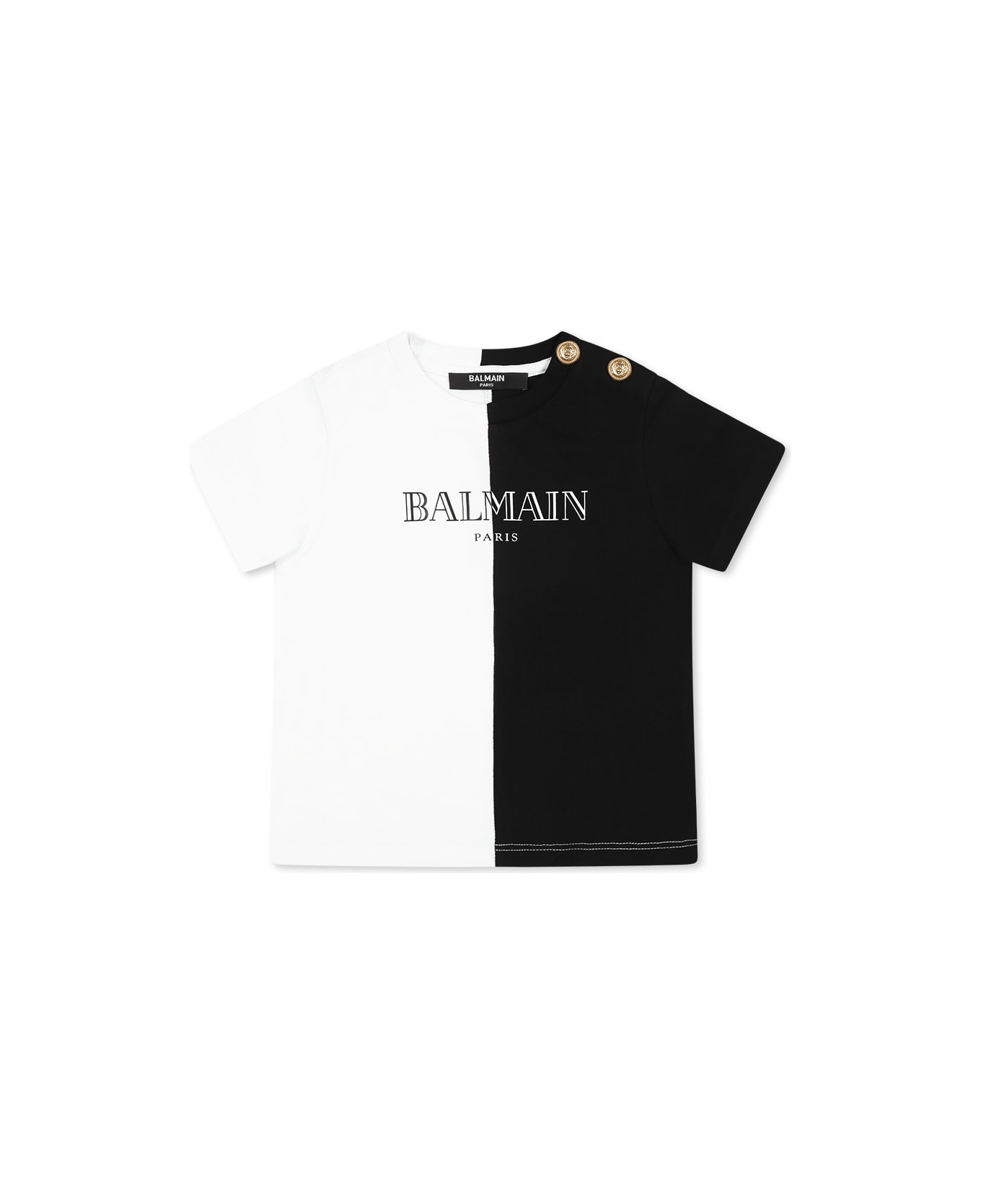 Balmain Multicolor T-shirt For Babykids With Logo - Multicolor