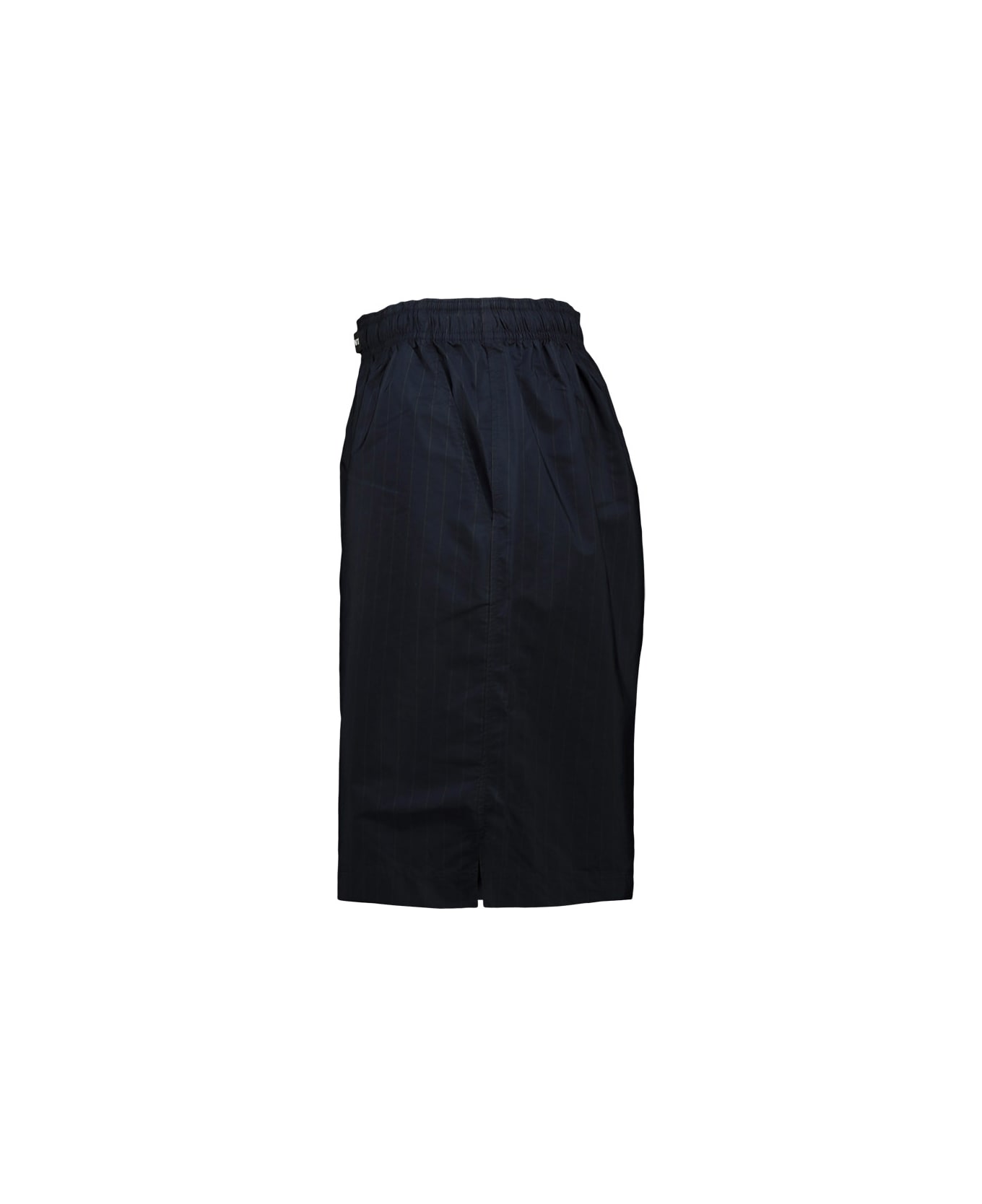VETEMENTS Paper Poplin Tailored Short - Black Pinstripe ショートパンツ