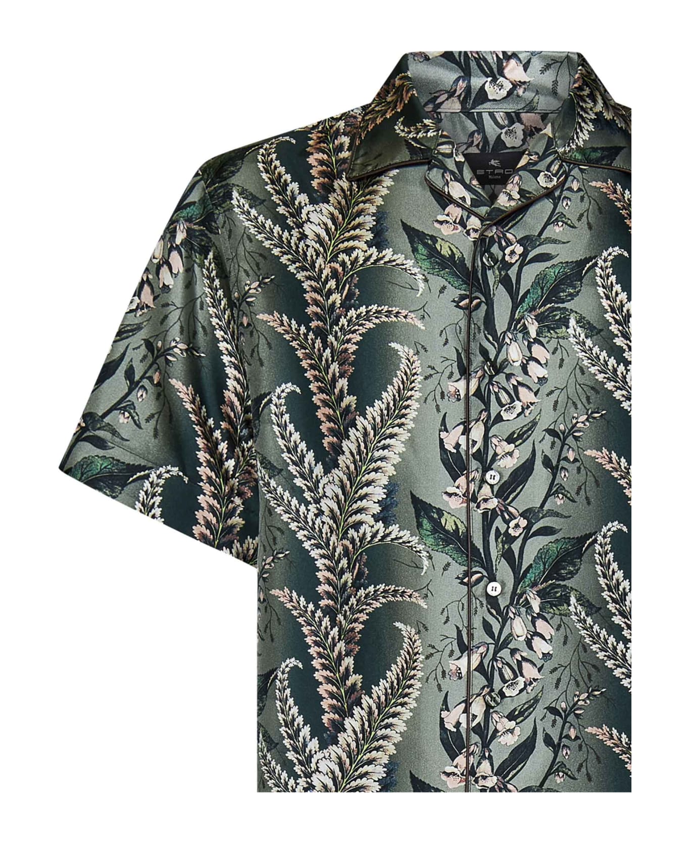 Etro Floral Print Shirt - Green