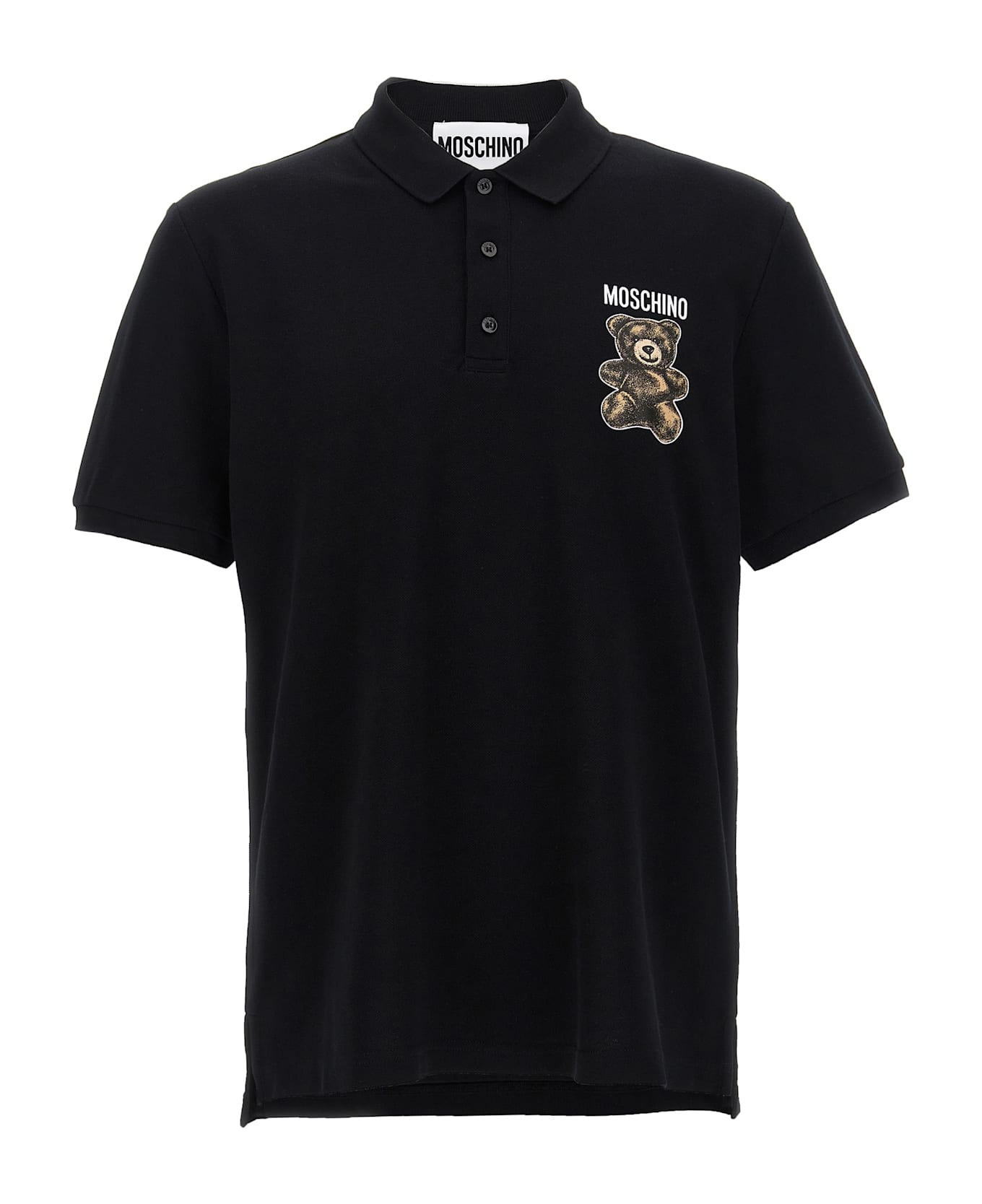 Moschino 'teddy' Polo Shirt - Black