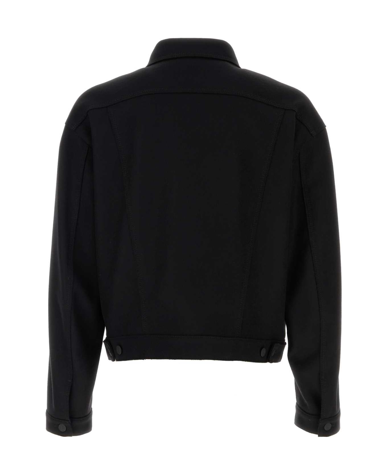 Dsquared2 Black Wool Blend Wool Jean Jacket - BLACK