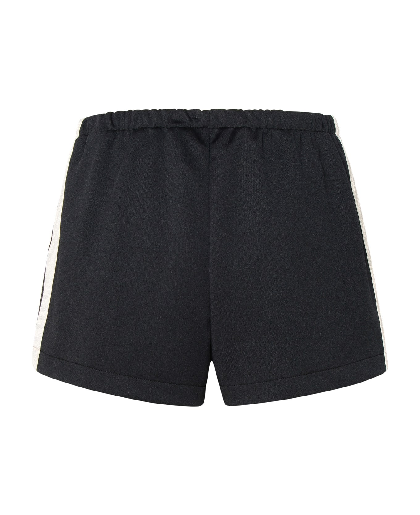 Palm Angels Black Polyester Sporty Shorts - Black off