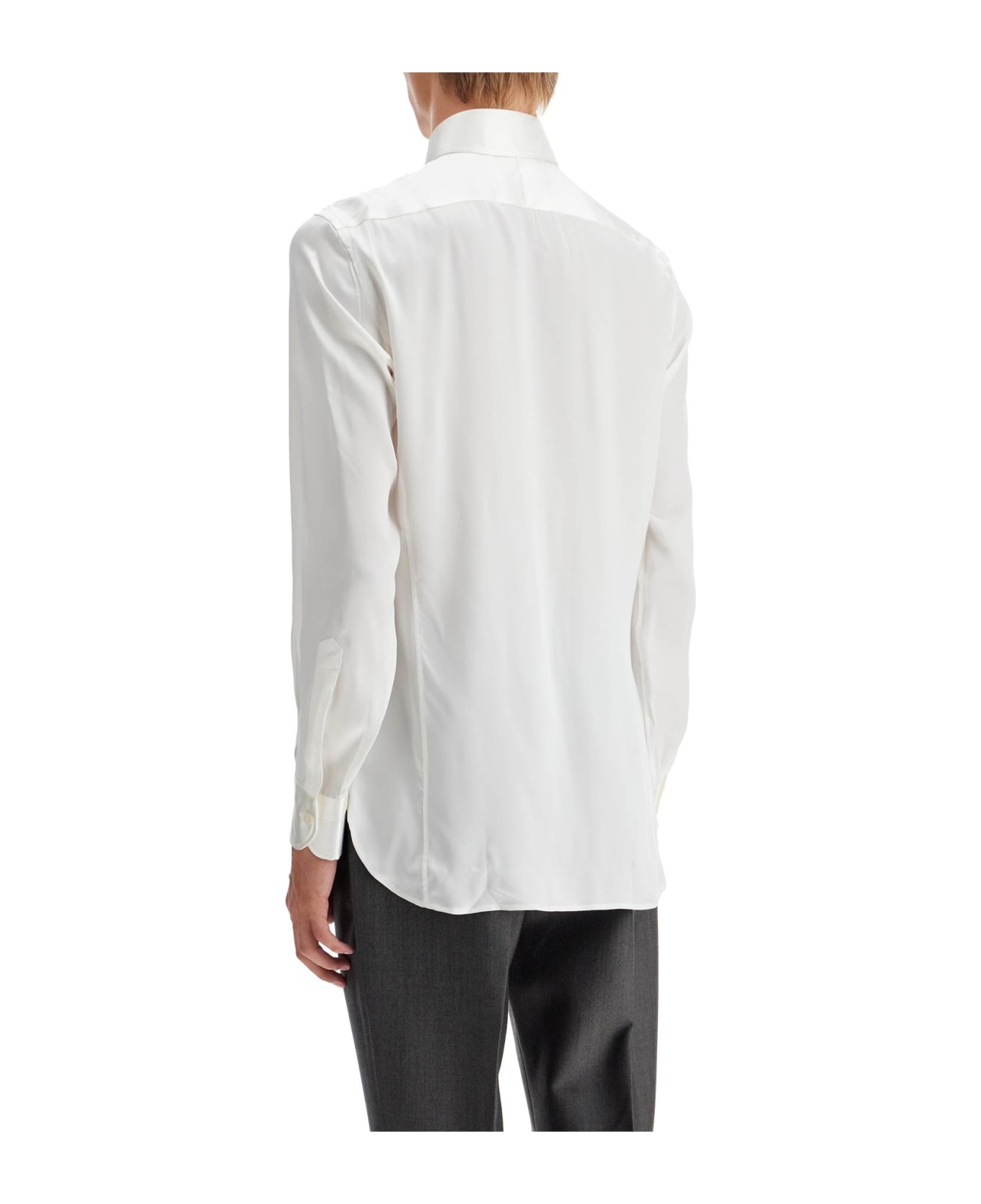 Tom Ford Silk Slim Fit Shirt - IVORY (White)