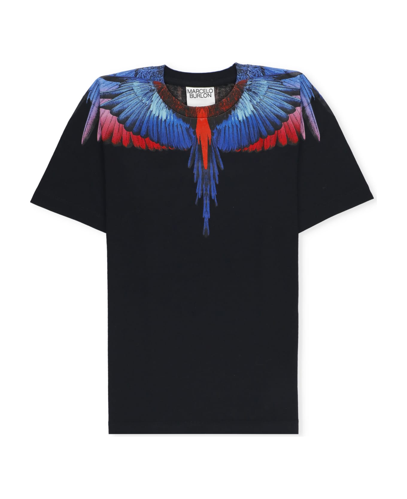 Marcelo Burlon T-shirt With Print - Black Bl Tシャツ＆ポロシャツ