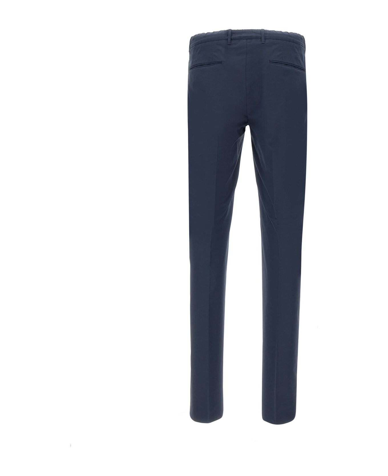Incotex Cotton Poplin Trousers - BLUE