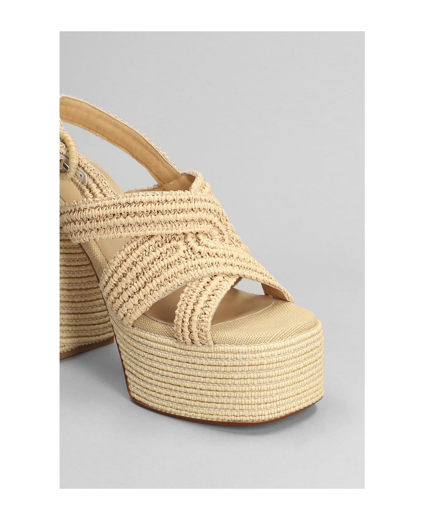 Castañer Fulvia-203 Sandals In Beige Fabric - beige
