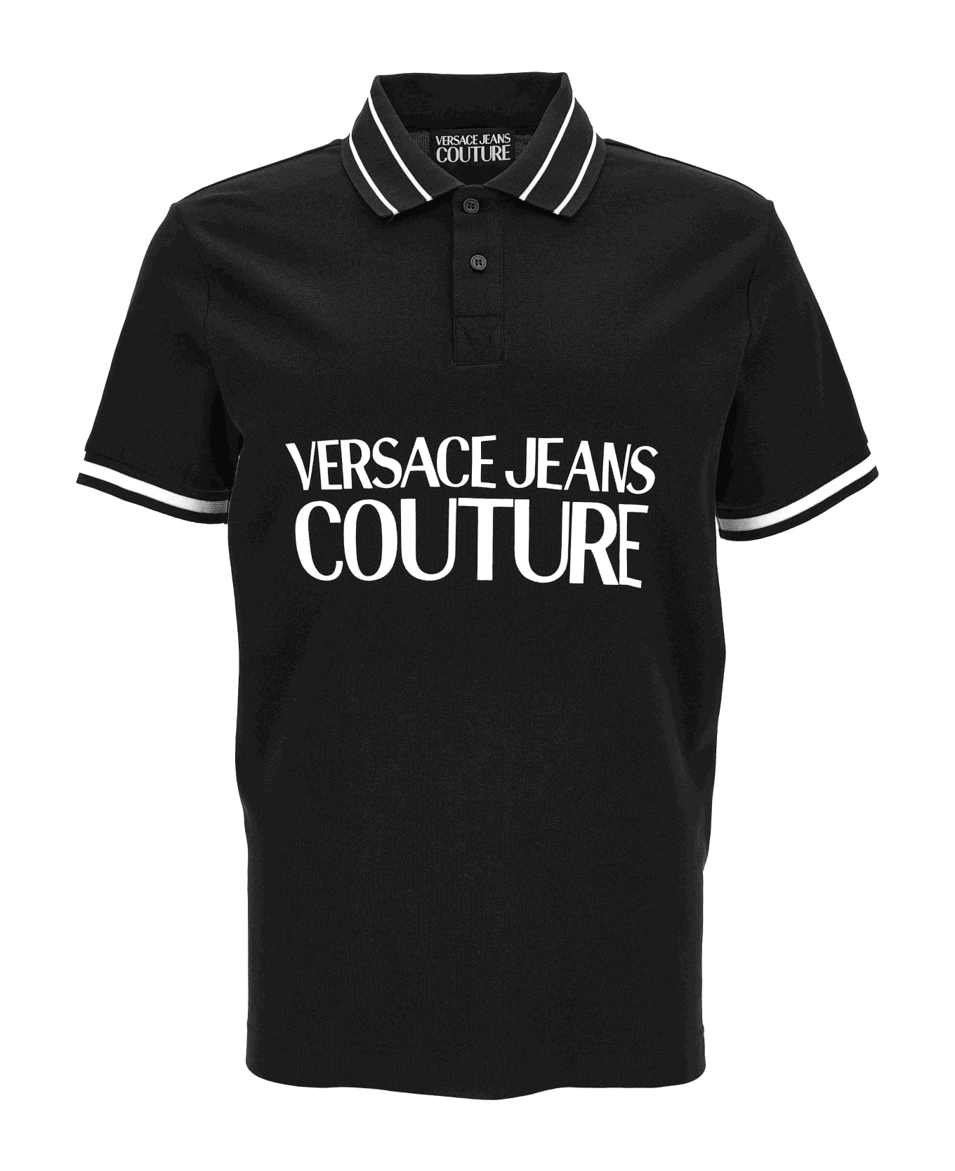 Versace Jeans Couture Logo Polo Shirt - BLACK