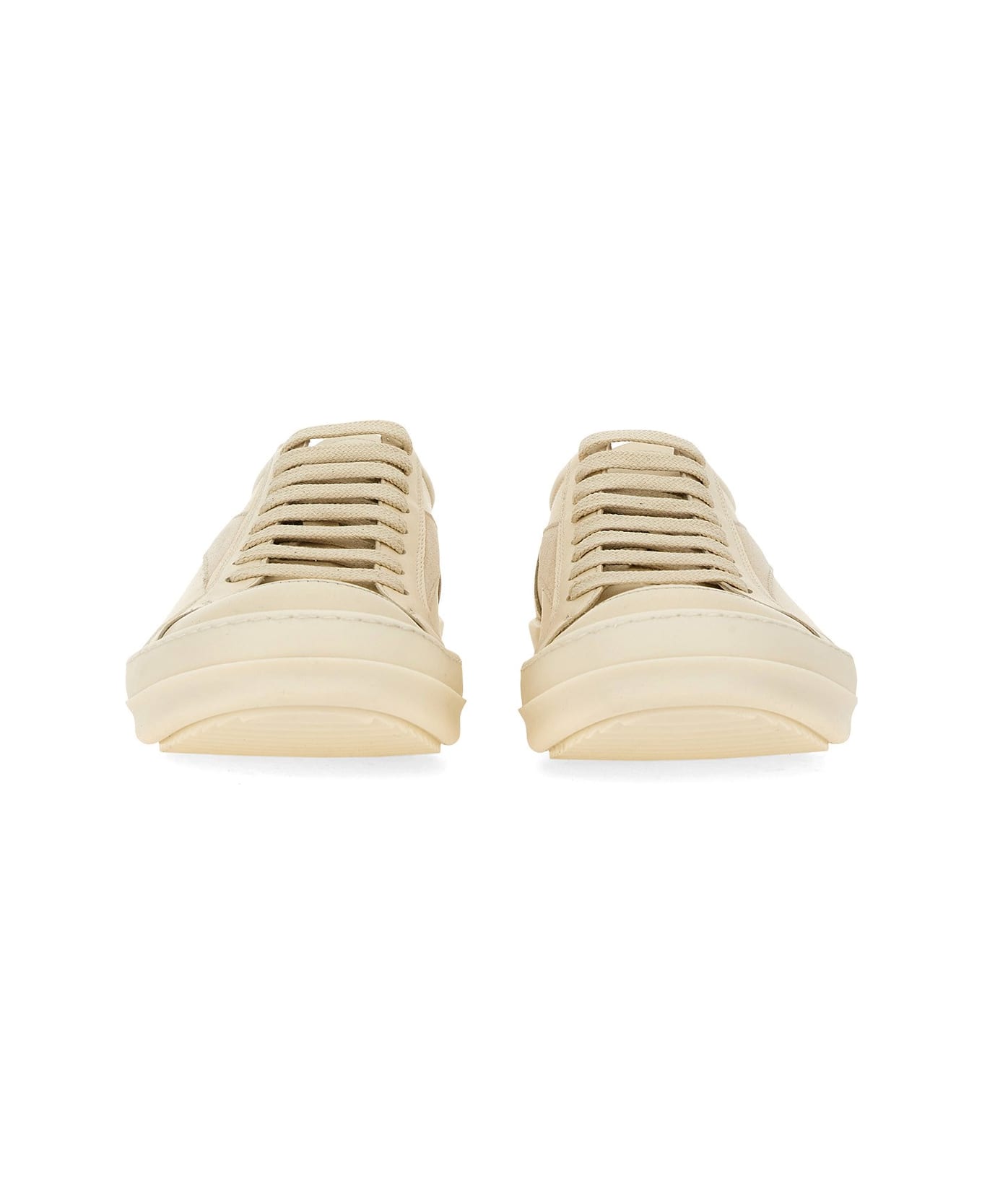 Rick Owens Leather Sneaker - BIANCO