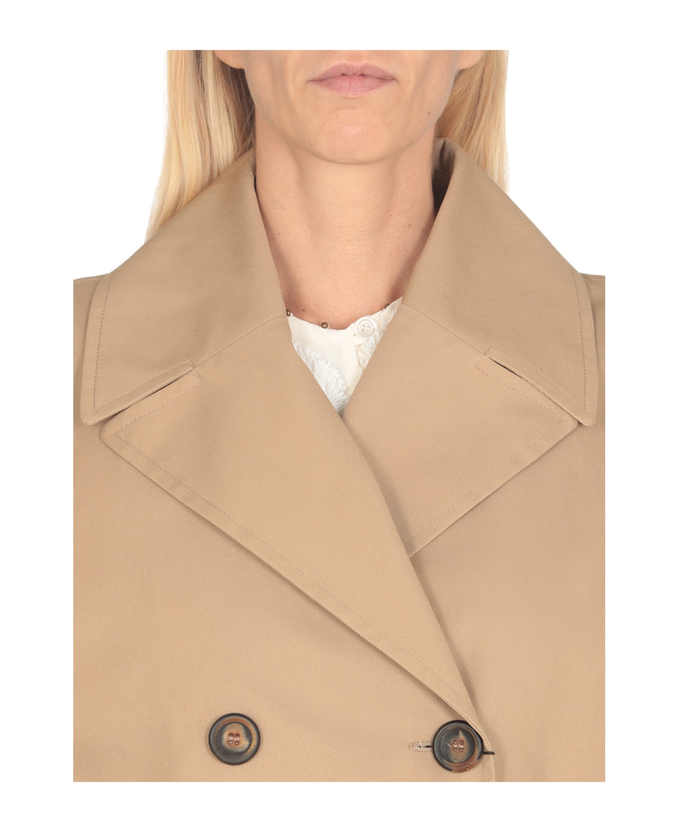 Bazar Deluxe Double Breasted Coat - BEIGE