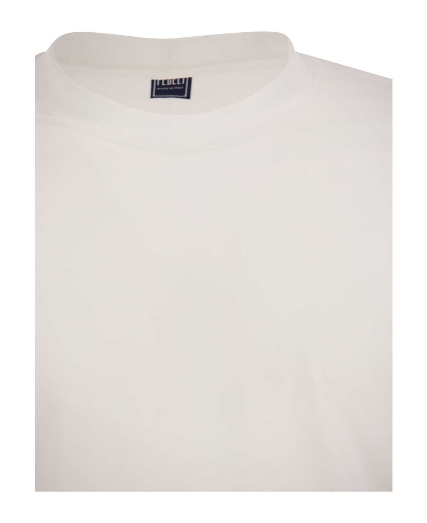 Fedeli Extreme - Crew-neck T-shirt With Long Sleeves - Cream
