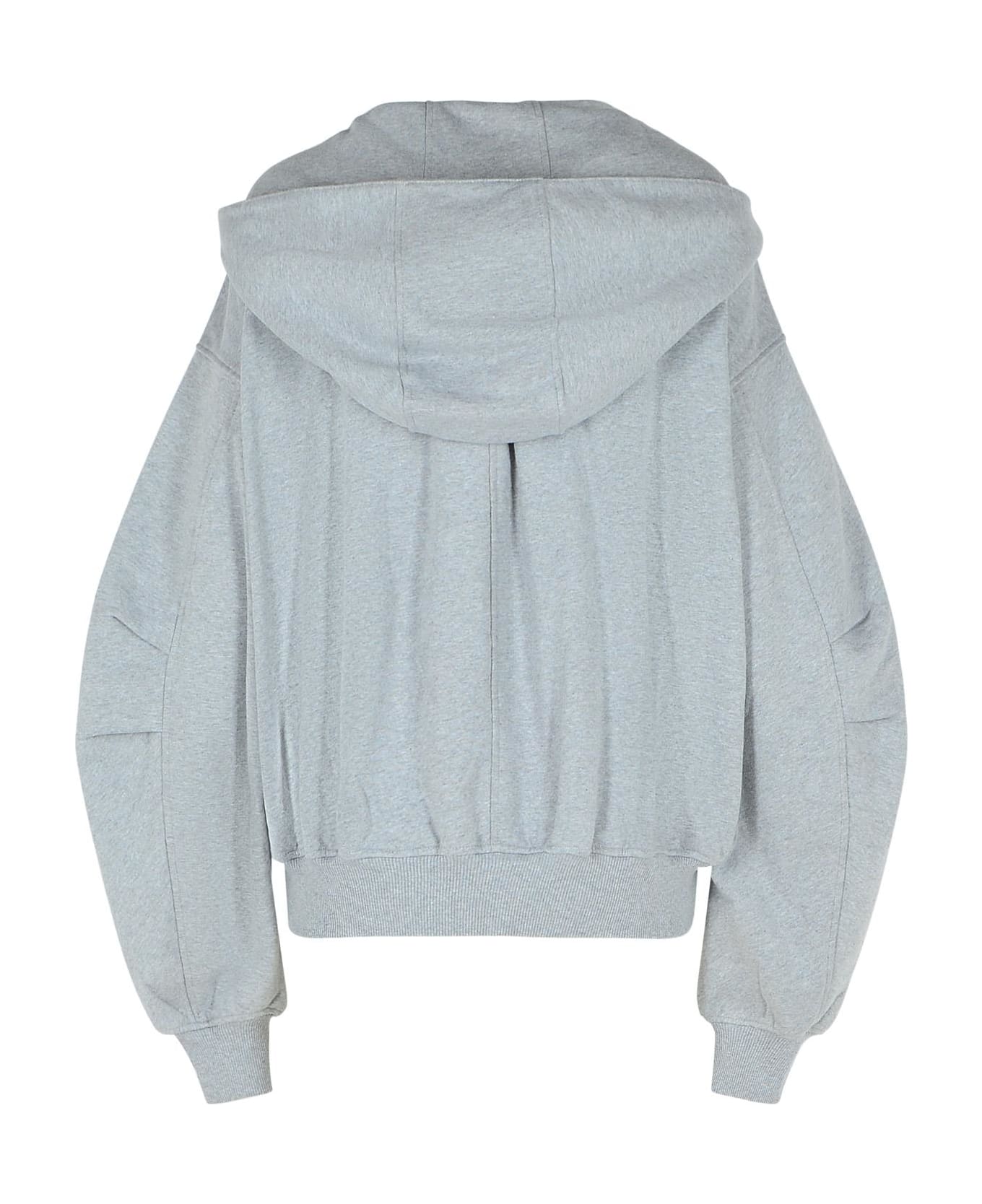 The Attico Gray Cotton Sweatshirt - Grey