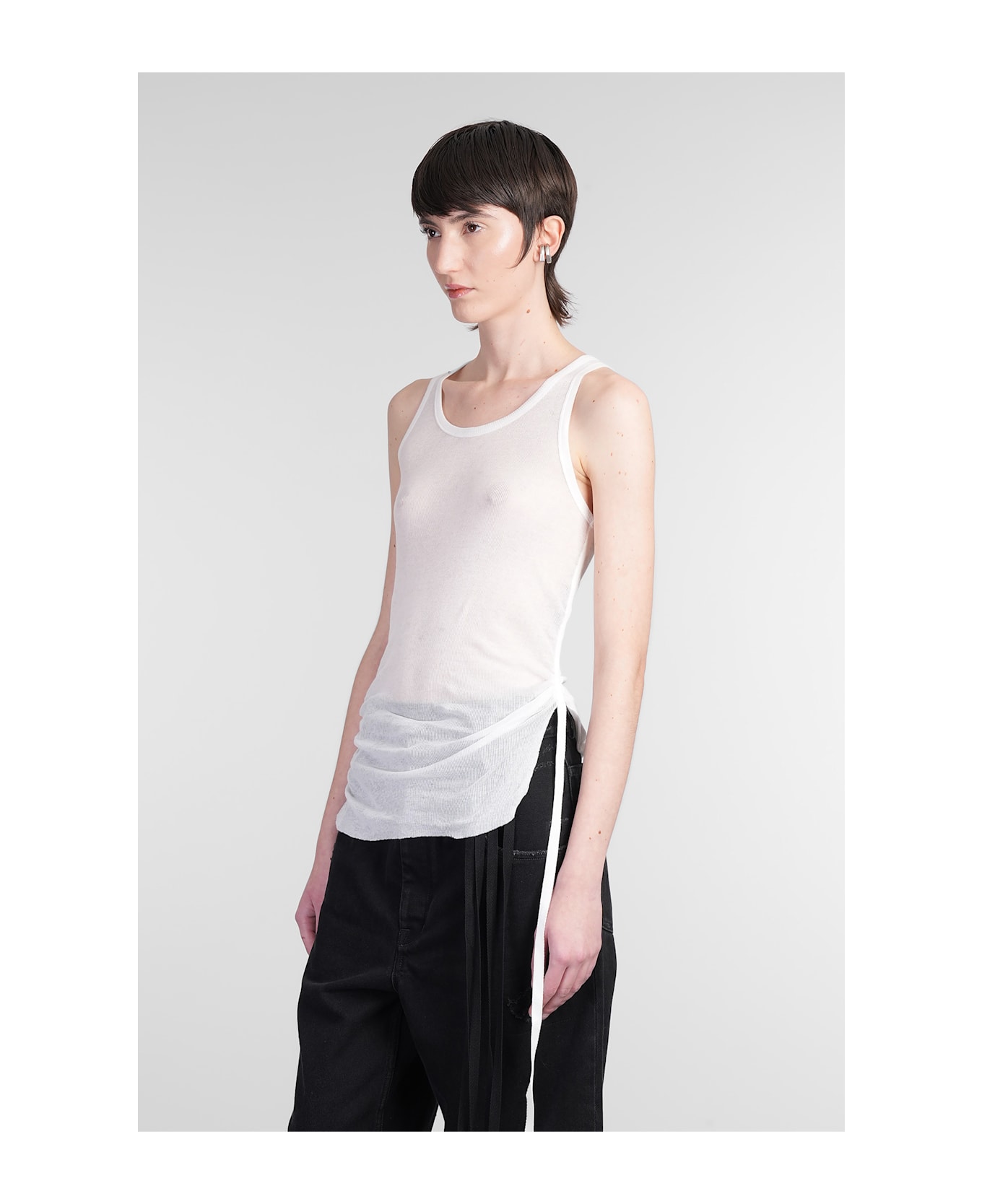 Ann Demeulemeester Mara Topwear In White Cotton - white