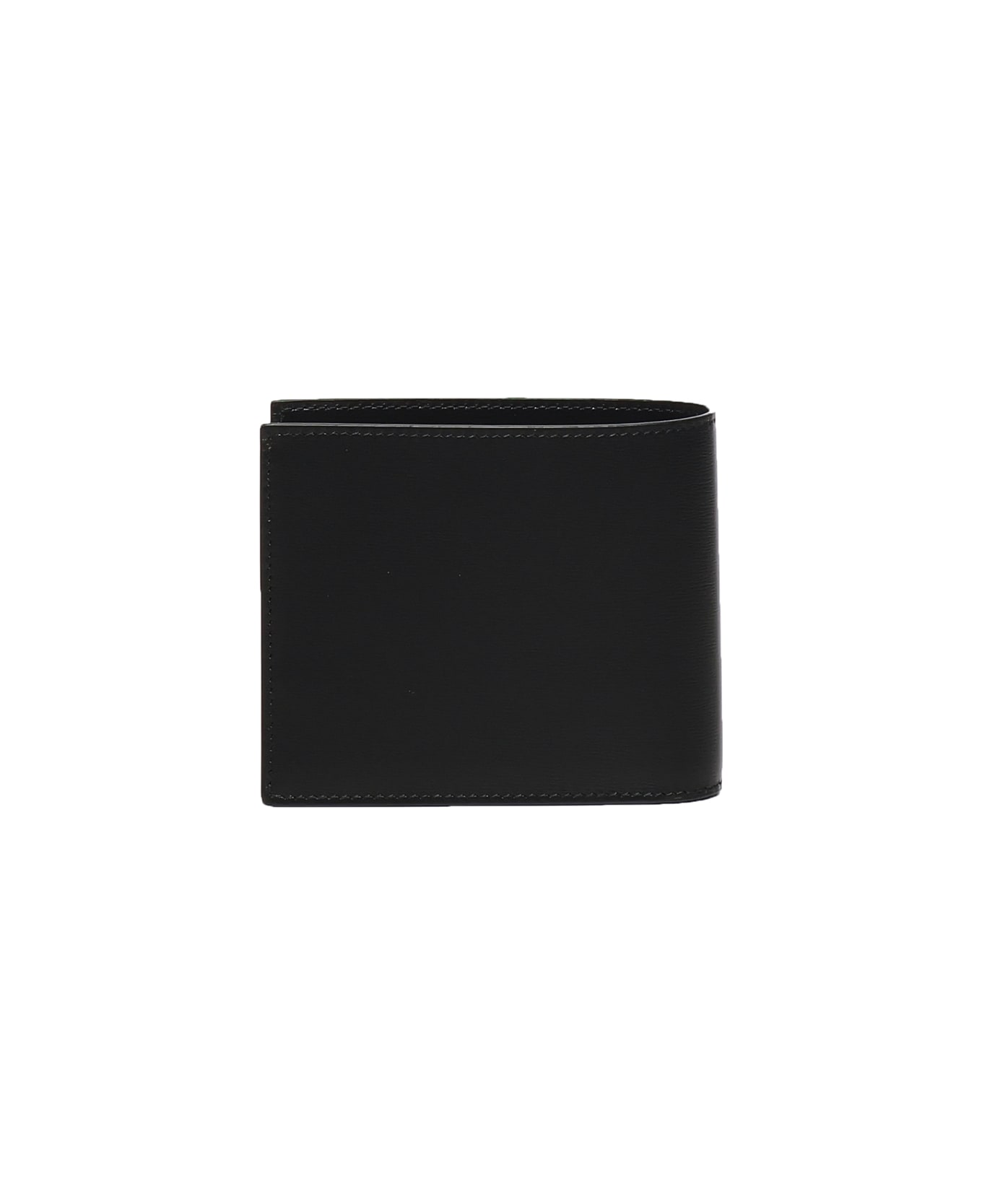 Ferragamo Leather Wallet With Logo - Black