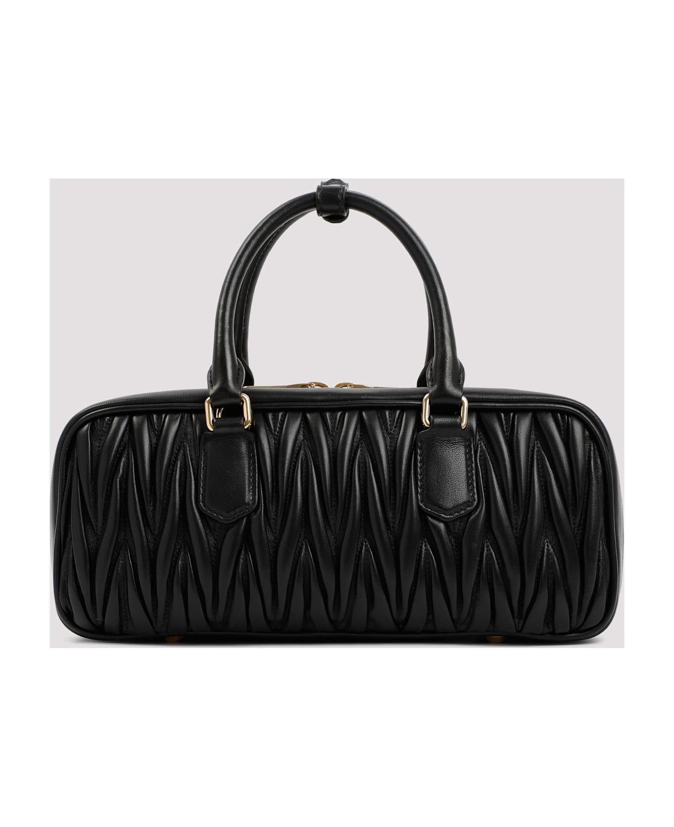 Miu Miu Black Nappa Leather Handbag - NERO