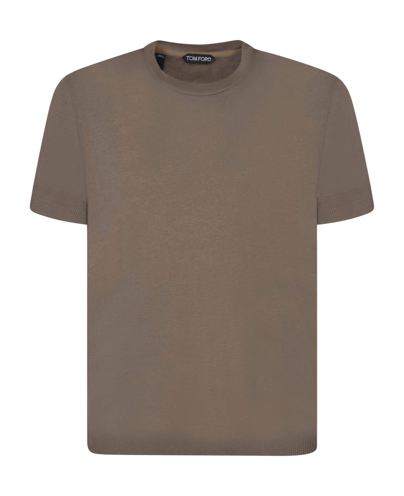 Tom Ford Ribbed Military Green T-shirt - Green シャツ