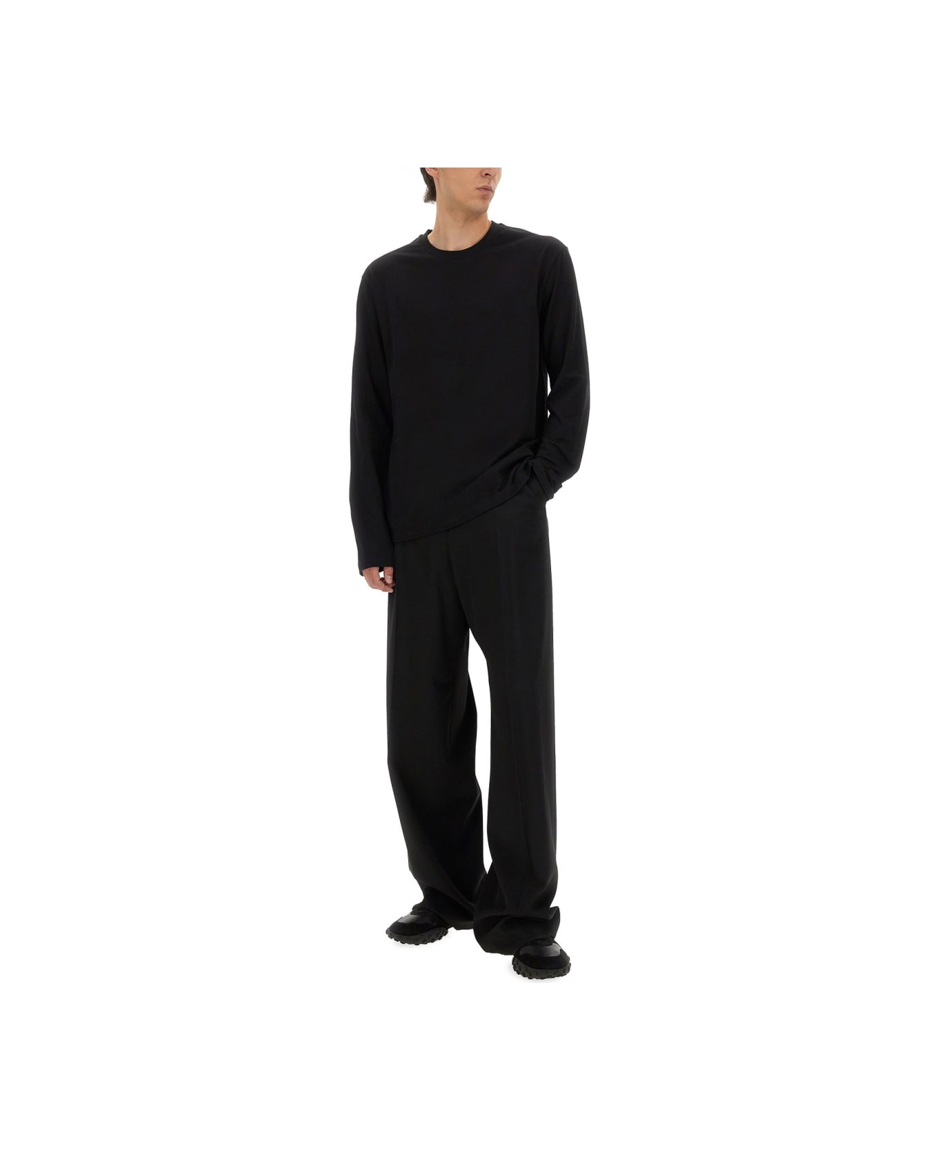 Jil Sander Long-sleeved T-shirt - BLACK